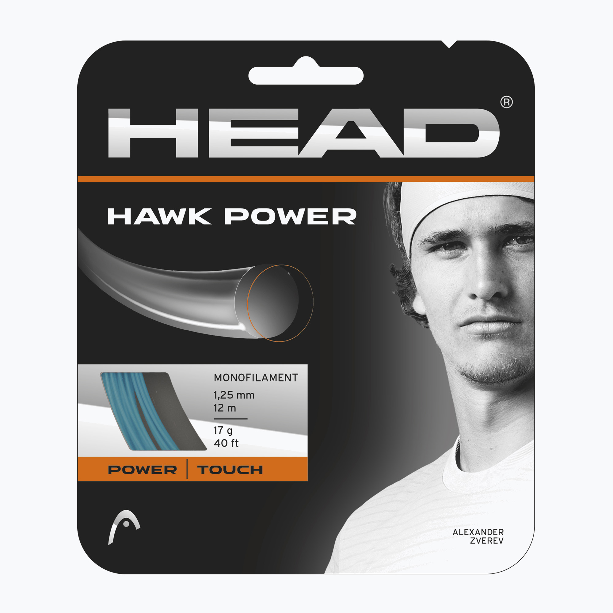 11%-kal olcsóbban.  Head Hawk Power szürke 281022. Méret: 17 g / 1.25 mm