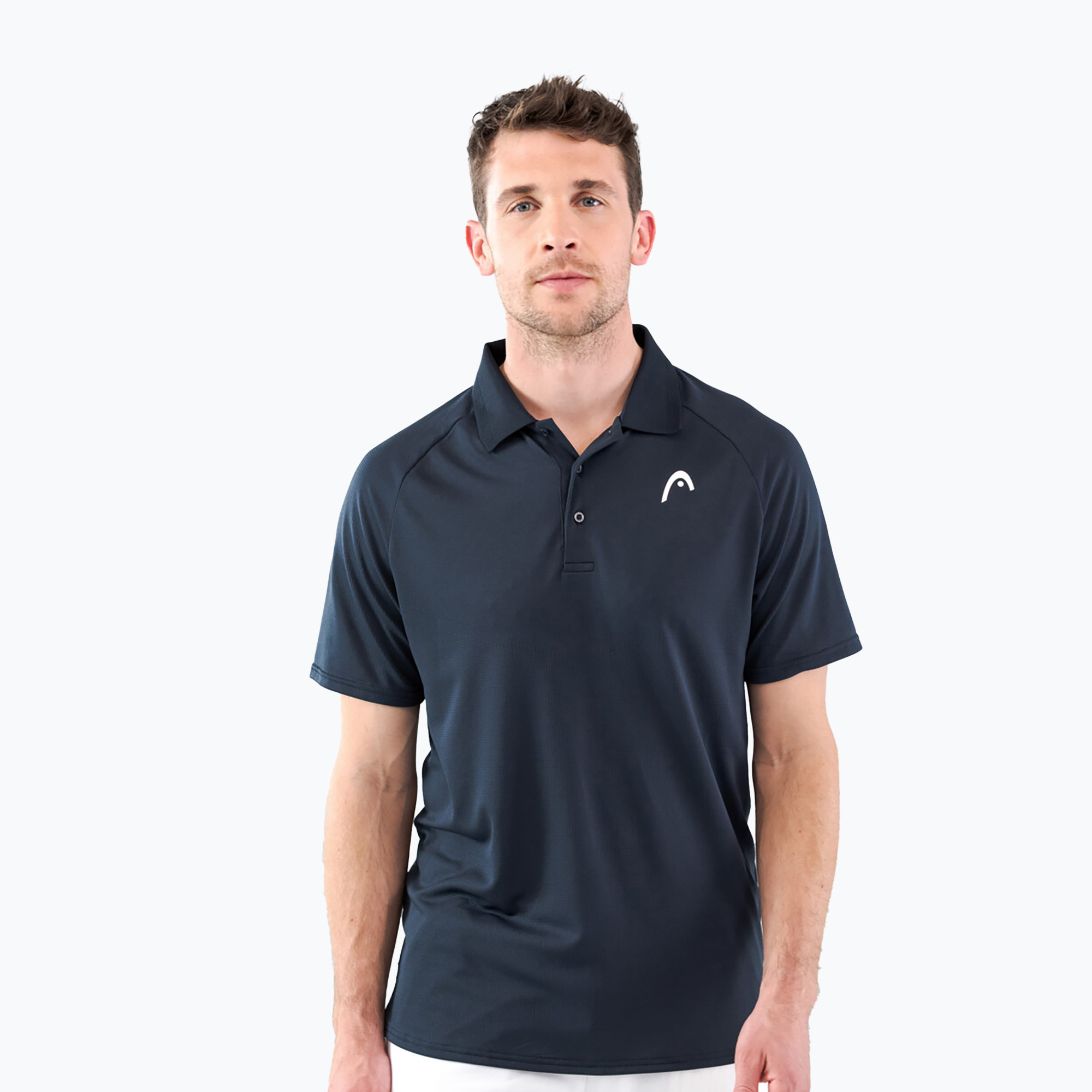 40%-kal olcsóbban.  Férfi HEAD Performance Polo teniszpóló, sötétkék 811403NV. Méret: M
