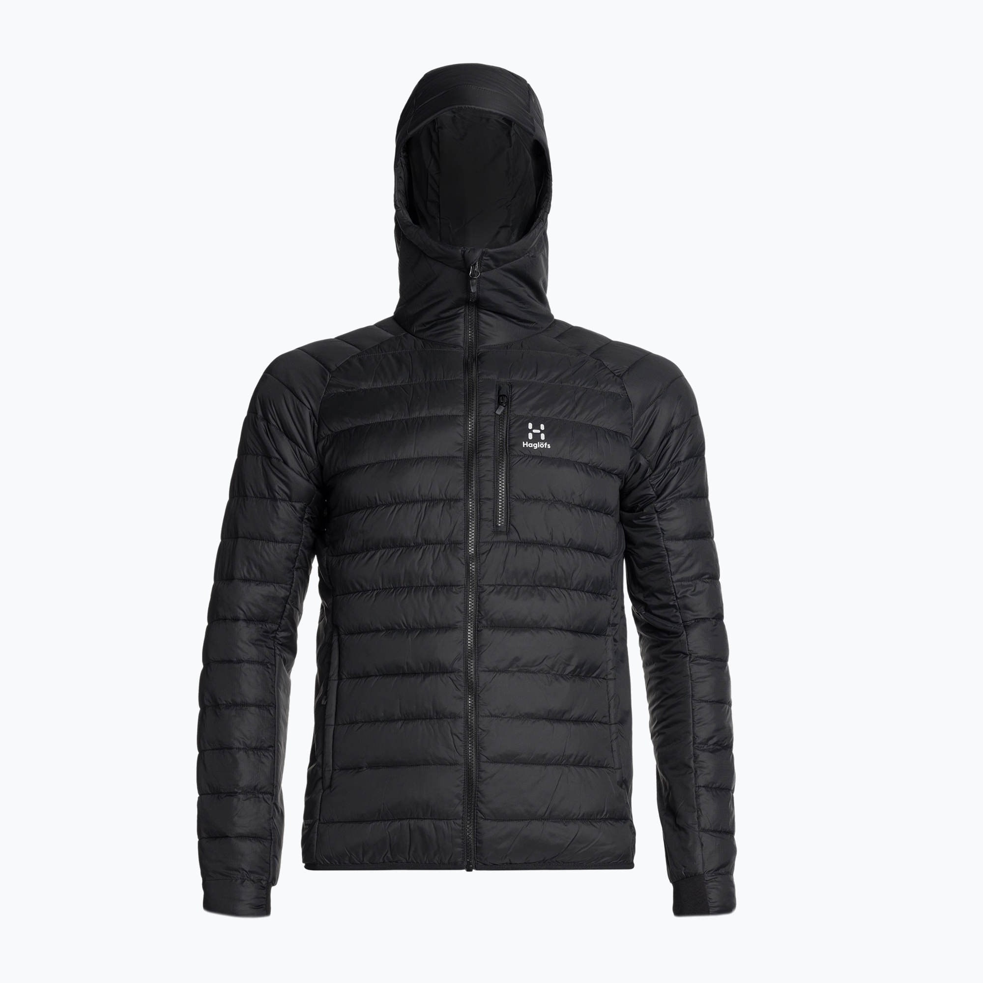 39%-kal olcsóbban.  Férfi pehelykabát Haglöfs Spire Mimic Hood fekete 604676. Méret: S