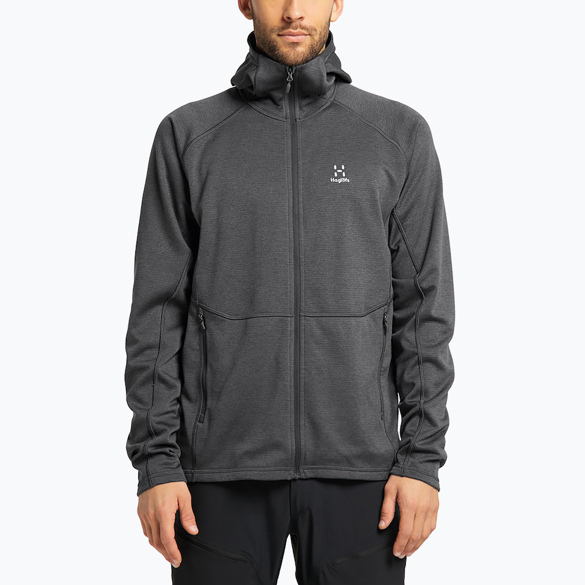 30%-kal olcsóbban.  Férfi trekking melegítőfelső Haglöfs Velum Hood szürke 605069. Méret: M