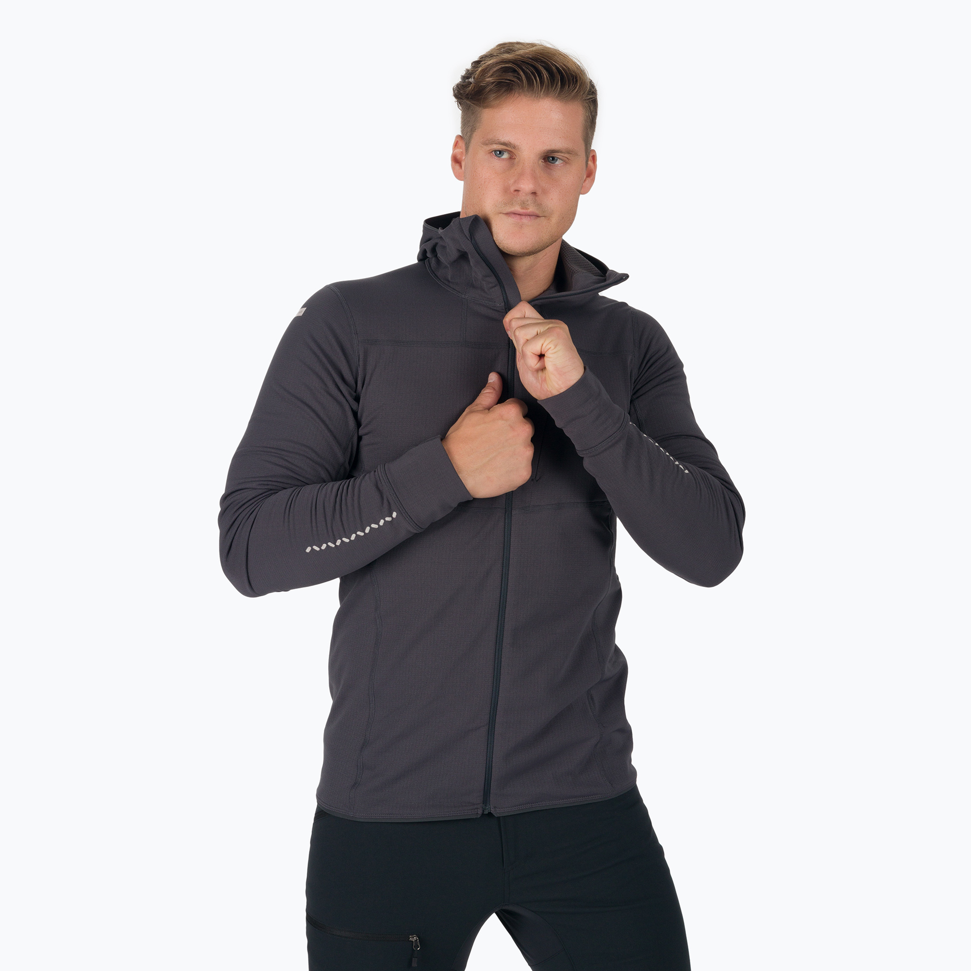 31%-kal olcsóbban.  Férfi trekking pulóver Haglöfs L.I.M Mid Comp Hood szürke 605254. Méret: M
