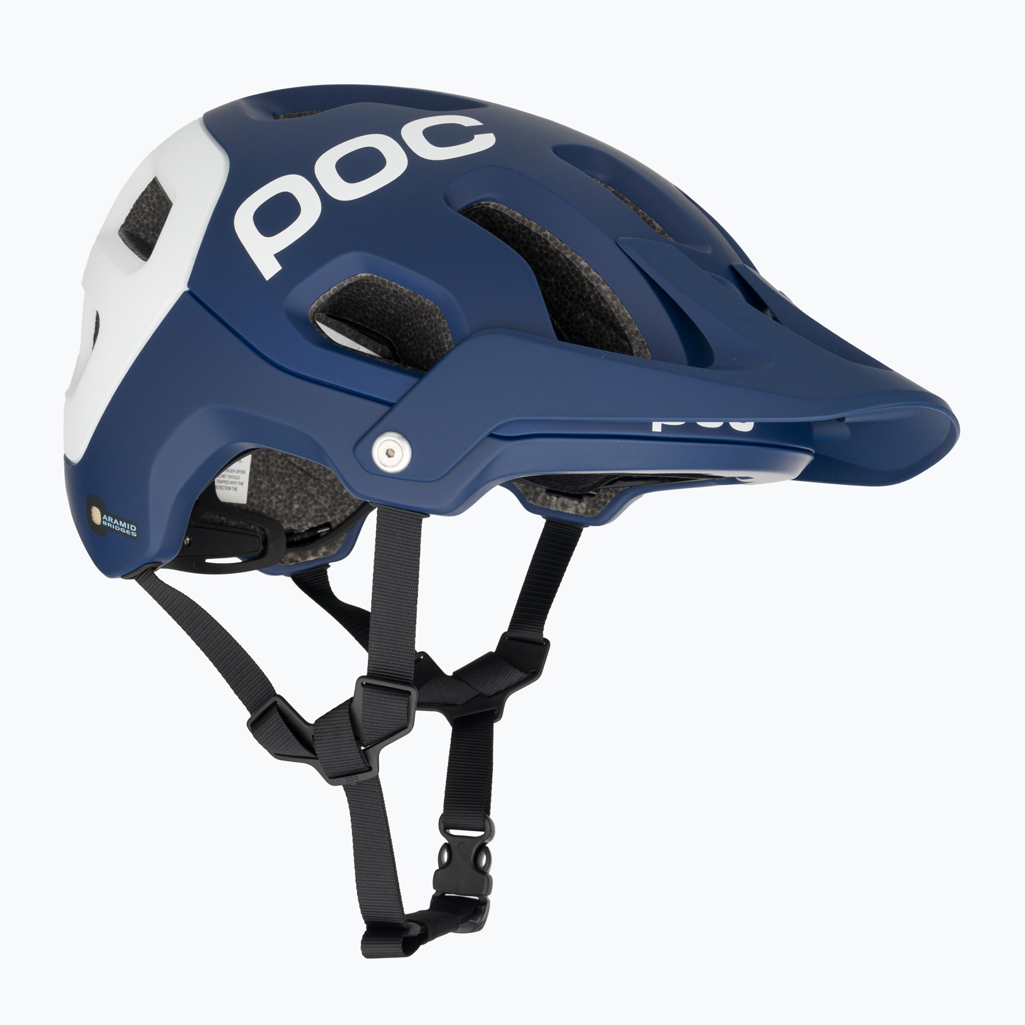 28%-kal olcsóbban.  MTB kerékpáros sisak POC Tectal Race MIPS ólomkék/hidrogénfehér matt. Méret: 59-62 cm (L)