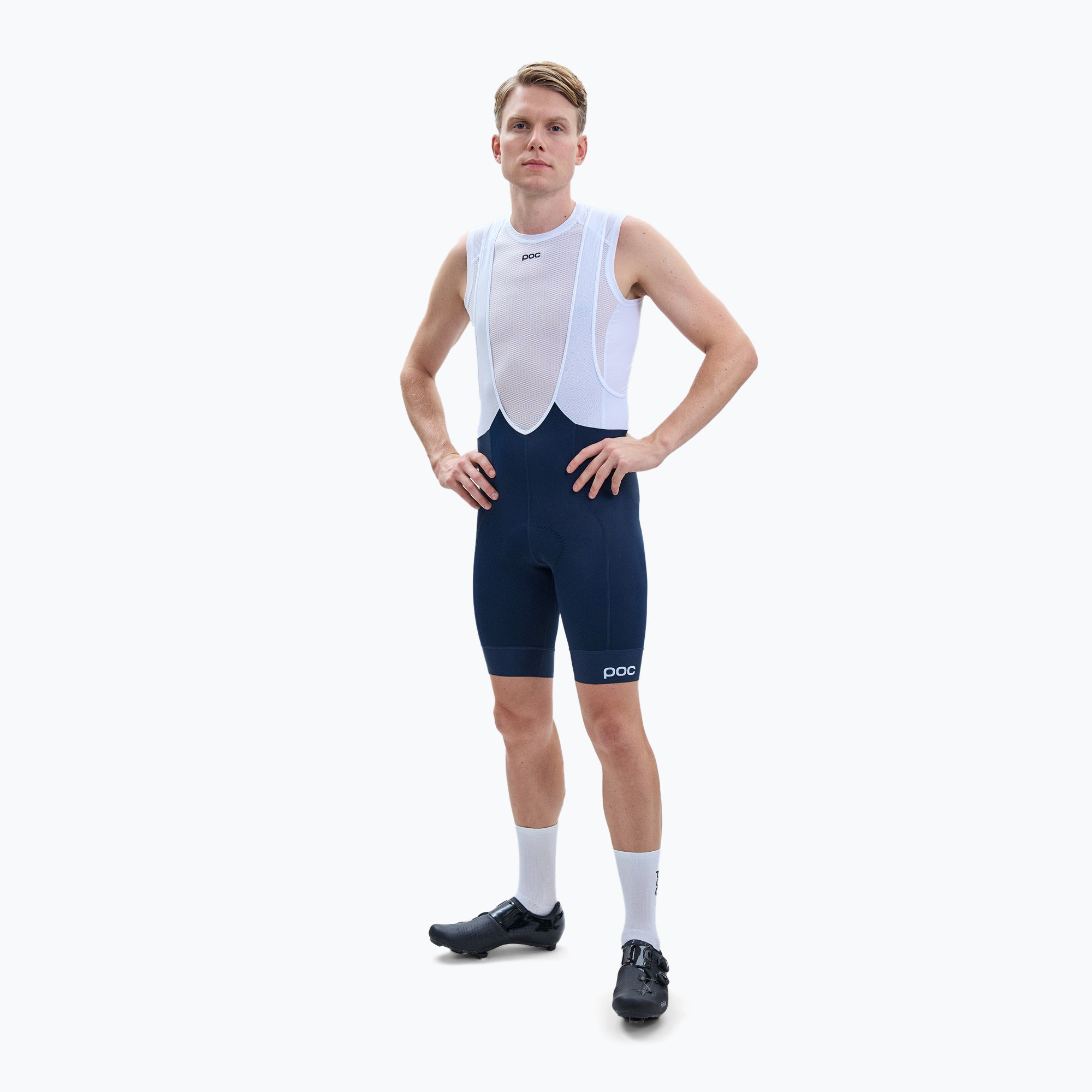 15%-kal olcsóbban.  Férfi kerékpáros rövidnadrág POC Pure VPDs Bib Shorts turmaline navy. Méret: XL