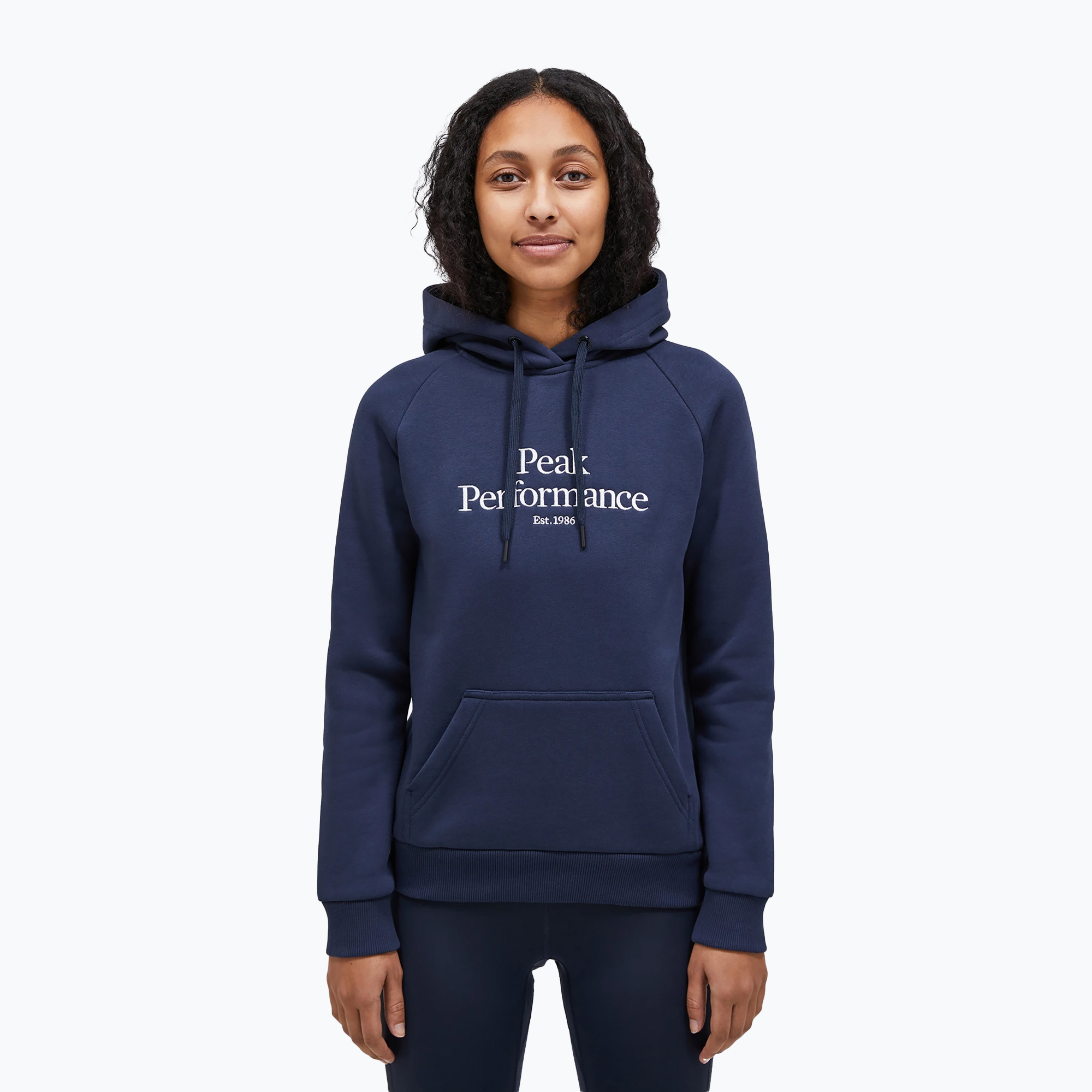 37%-kal olcsóbban.  Férfi trekking pulóver Peak Performance Original Hood navy blue G77747010. Méret: S