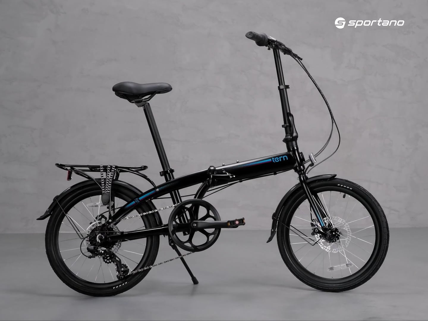 Összecsukható városi kerékpár Tern Link B8 fekete