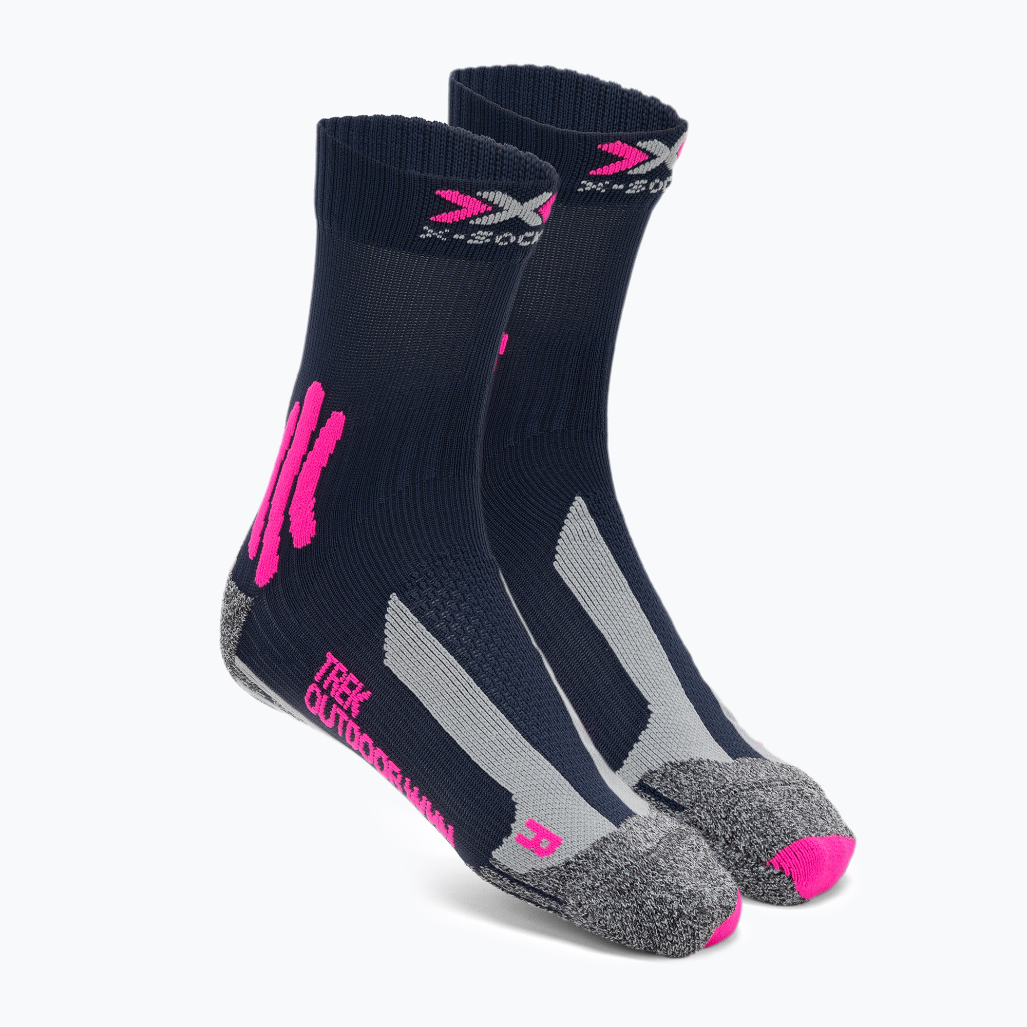 16%-kal olcsóbban.  Női trekking zokni X-Socks Trek Outdoor éjkék/rózsaszín/lt szürke melangéval. Méret: 35-36 EU