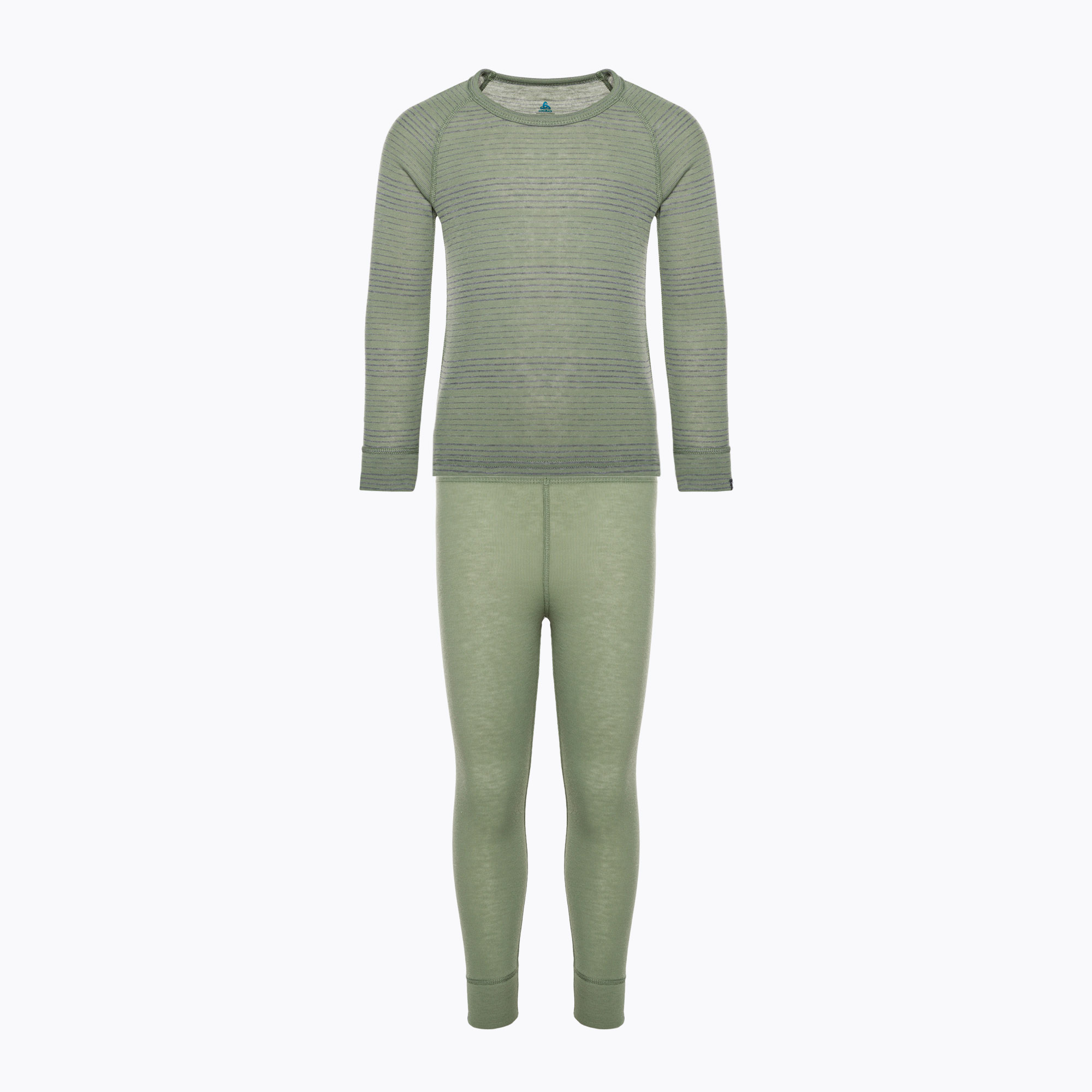 15%-kal olcsóbban.  Gyermek termo alsónemű ODLO Active Warm Eco Long acélszürke melange/matt zöld. Méret: 128