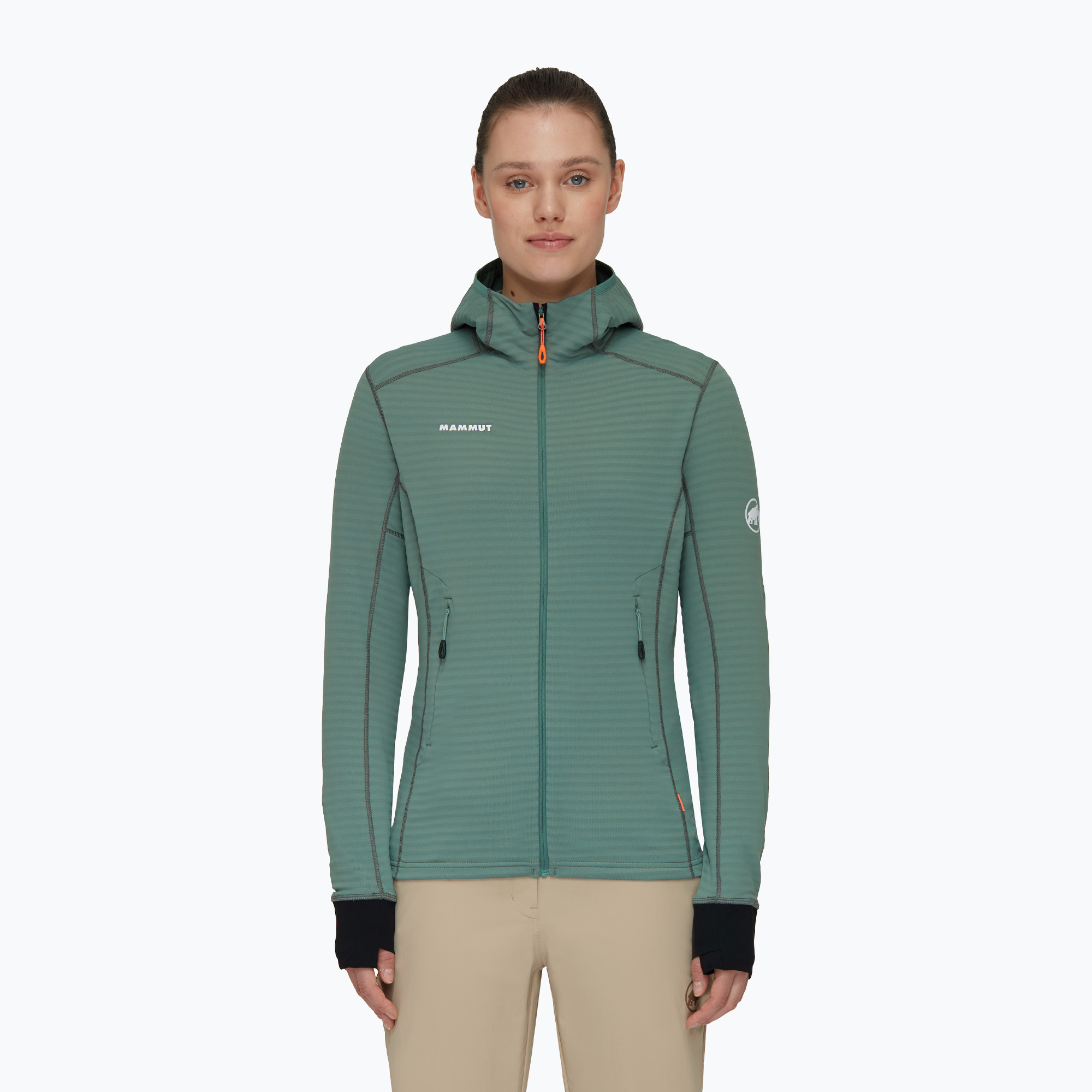 22%-kal olcsóbban.  Mammut női fleece pulóver Taiss Light ML kapucnis sötét jade/fekete. Méret: L
