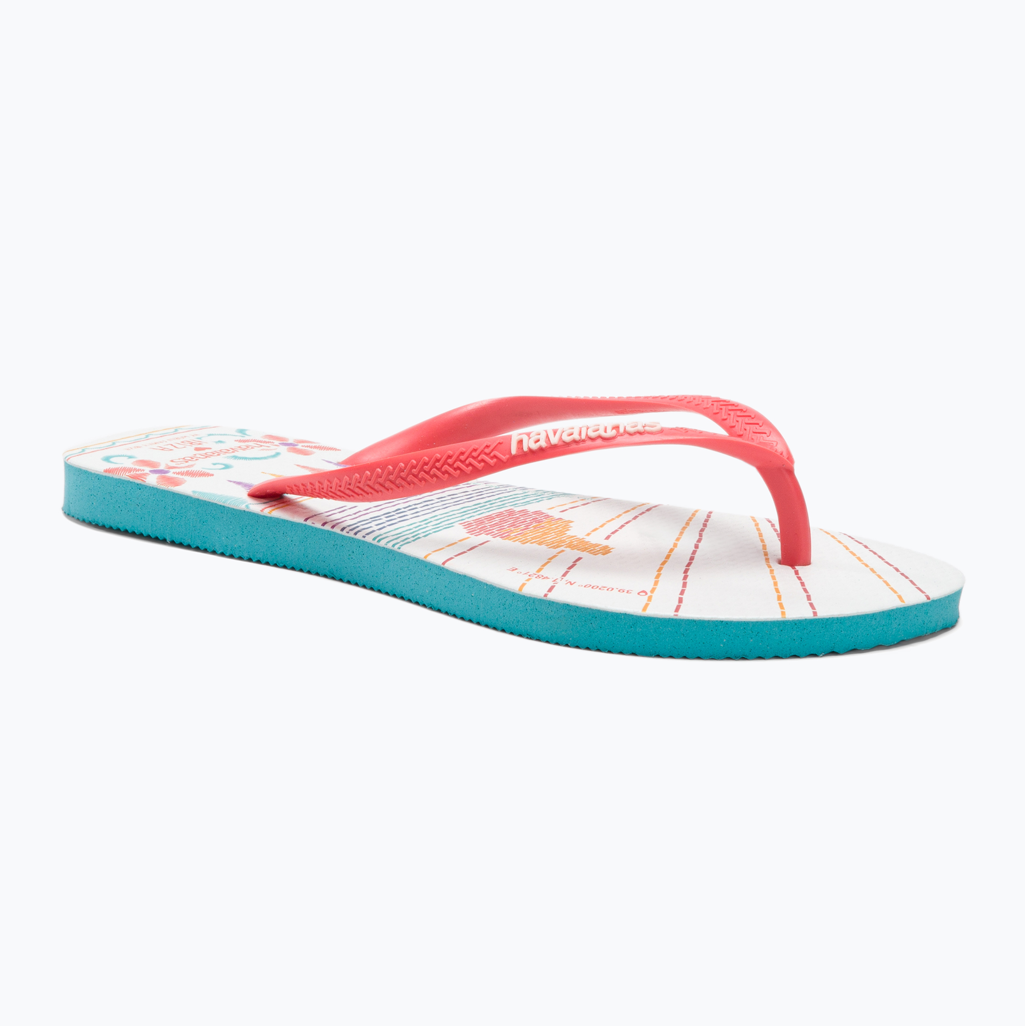 49%-kal olcsóbban.  Női Havaianas Slim Local Soul Ibiza szandál piros/kék/narancs. Méret: 37-38 EU
