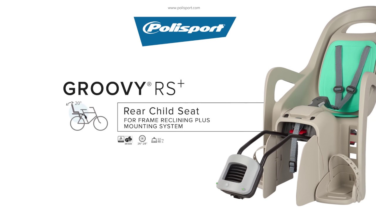 Polisport Groovy RS+ hátsó vázas kerékpár ülés zöld bézs FO 8640700008