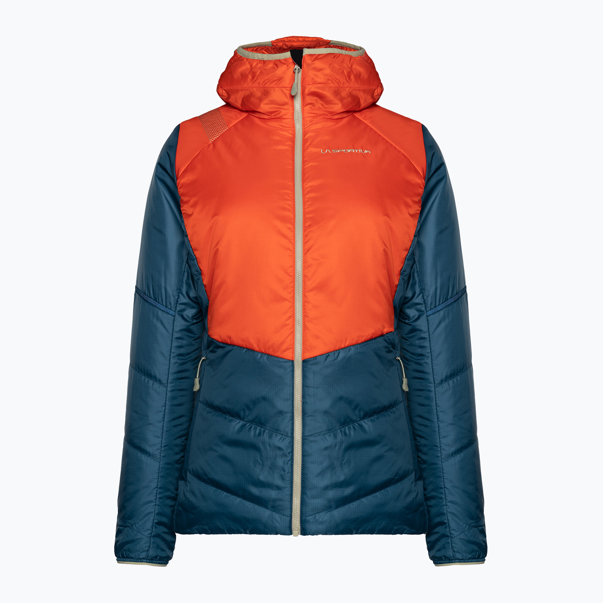 24%-kal olcsóbban.  La Sportiva női pehelypaplan Mythic Primaloft cseresznyeparadicsom/viharkék női kabát. Méret: M
