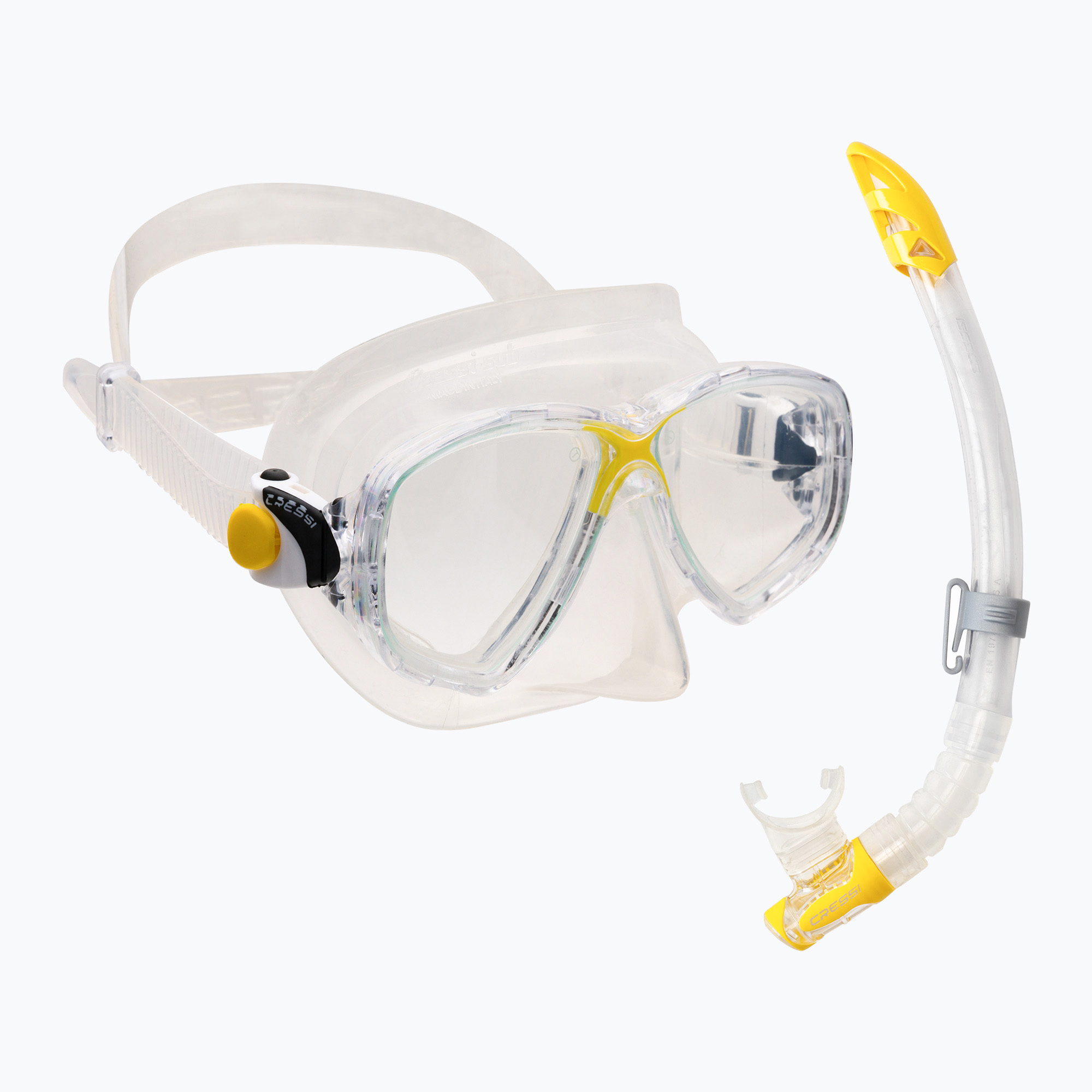 10%-kal olcsóbban.  Cressi Marea búvárszett + Gamma maszk + snorkel sárga/színtelen DM1000051. Méret: OS