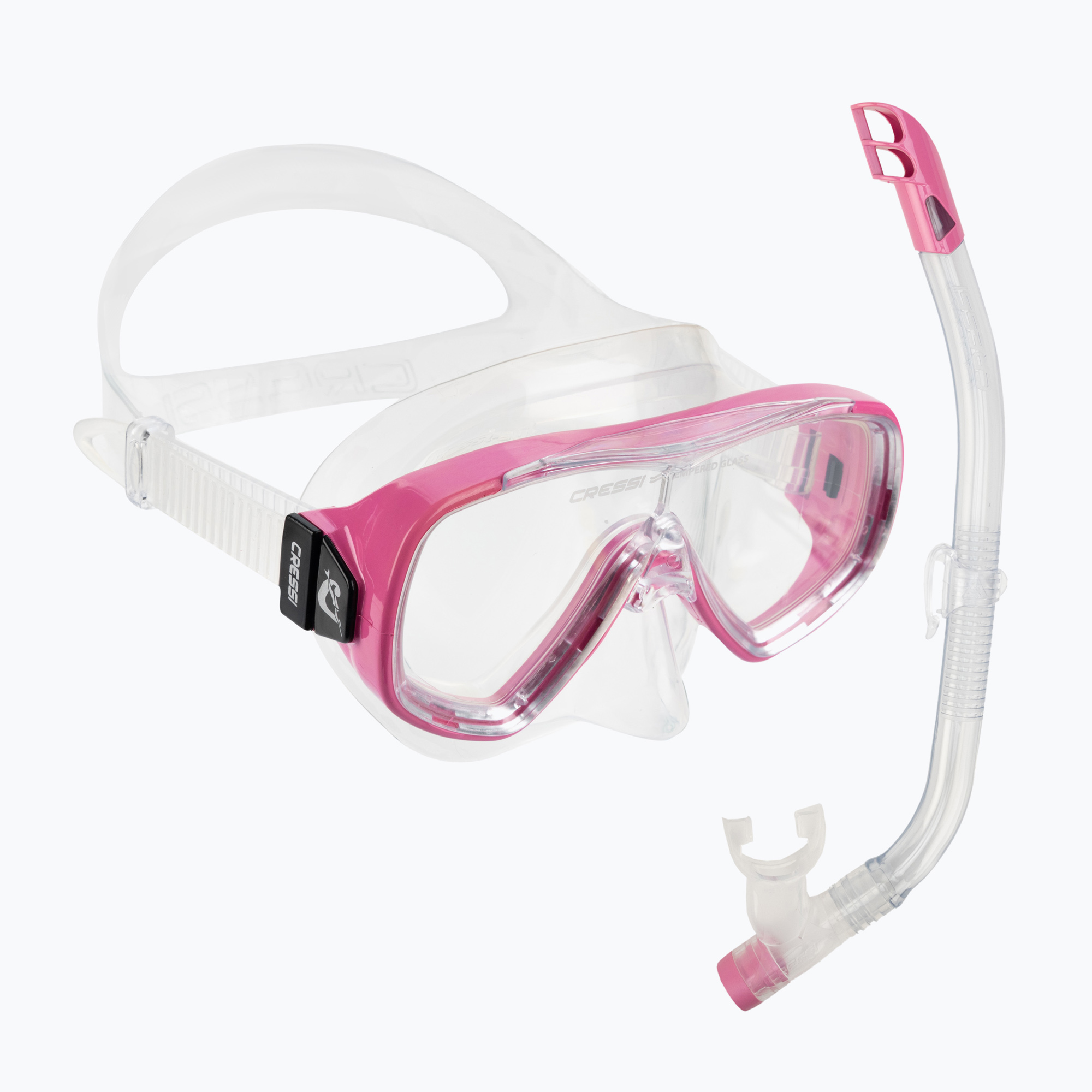 15%-kal olcsóbban.  Cressi Ondina gyermek snorkel készlet + Top maszk + snorkel világos rózsaszín DM1010134. Méret: OS