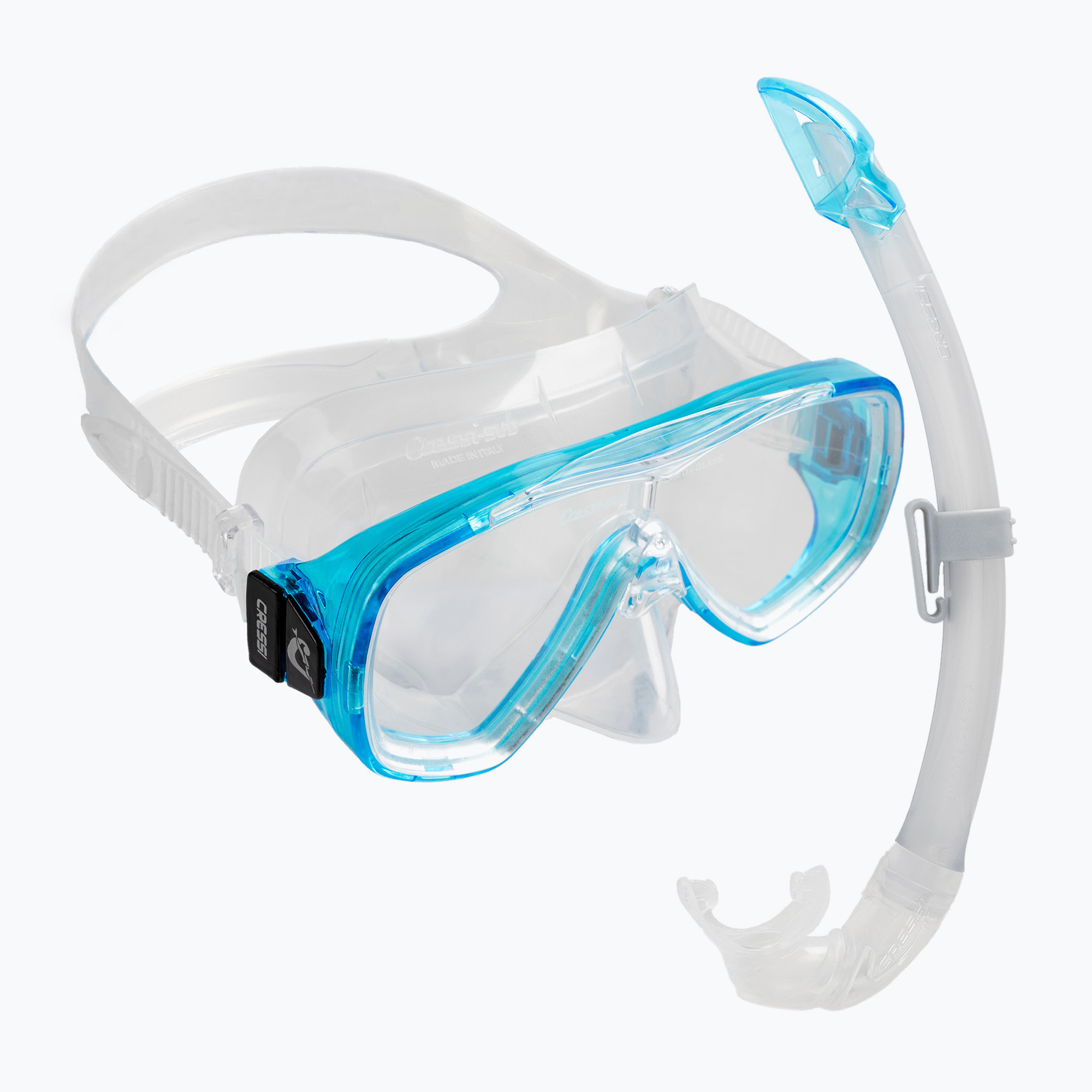 12%-kal olcsóbban.  Cressi Onda + Mexikó snorkel készlet tiszta kék DM1010153. Méret: OS