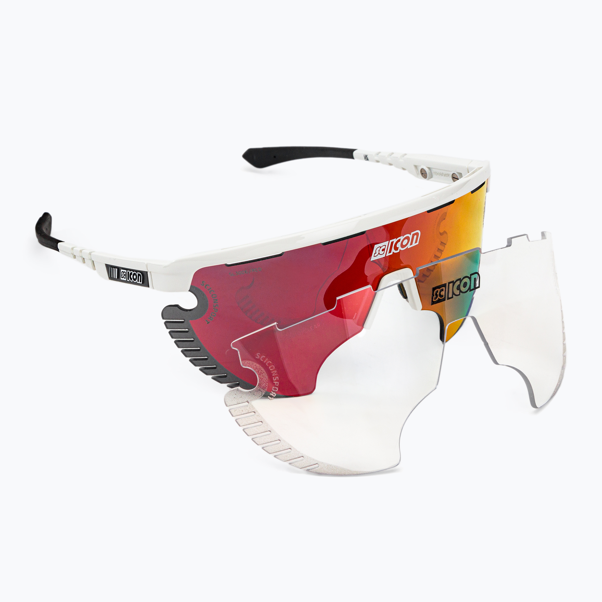 24%-kal olcsóbban.  SCICON Aerowing Lamon fehér fényes/scnpp többtükrös piros kerékpáros szemüveg EY30060800. Méret: OS