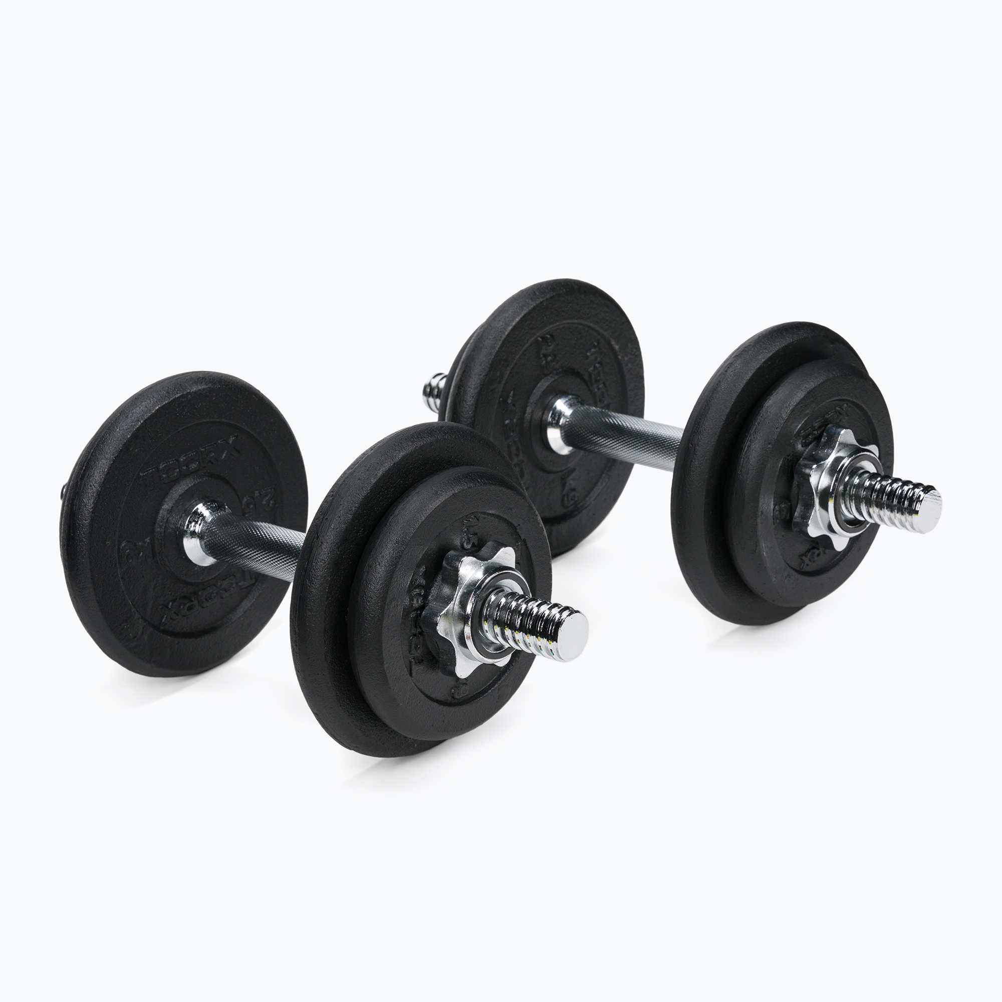 TOORX 20 kg-os vas súlyzókészlet tokban 4639. Méret: 20 kg