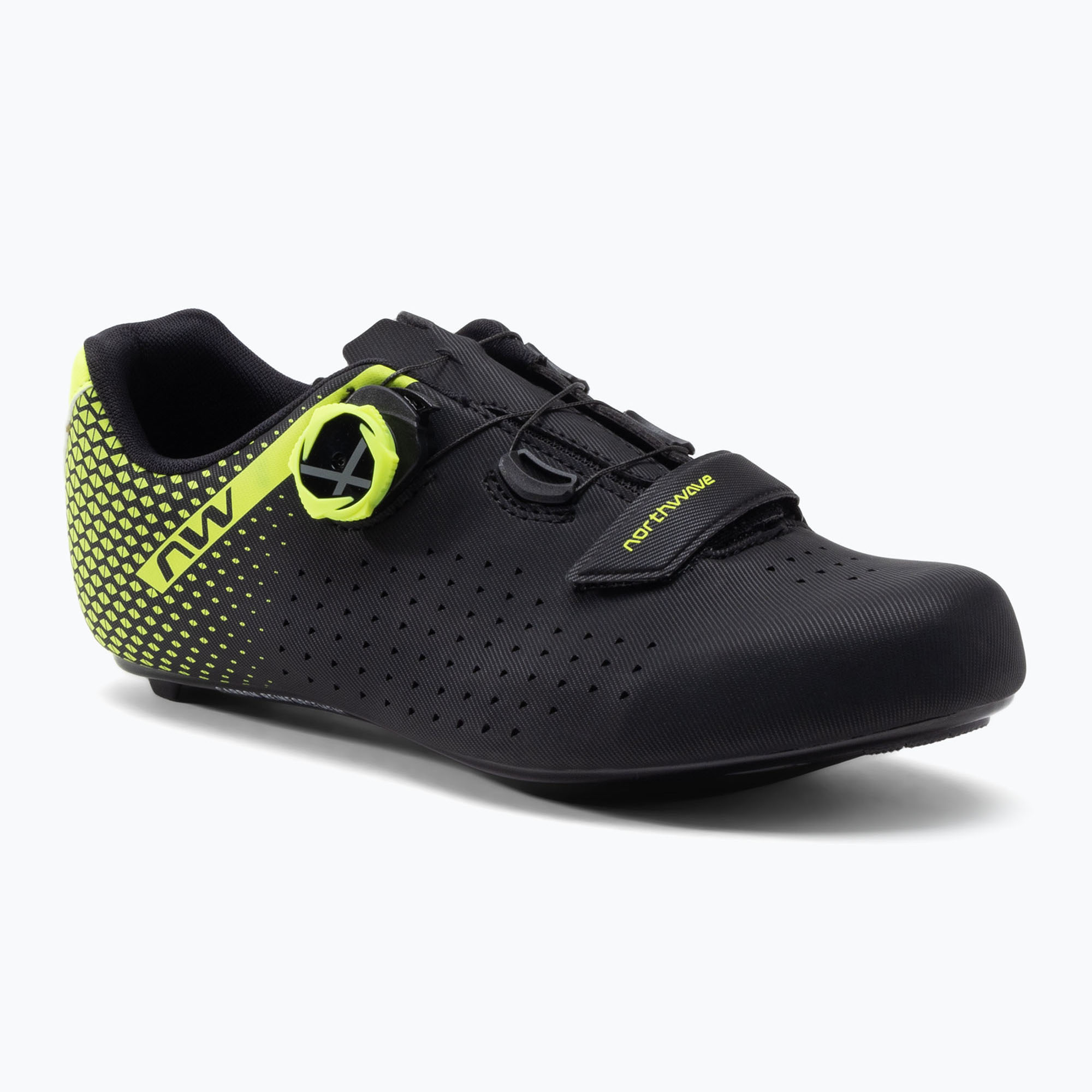 Férfi kerékpáros cipő Northwave Core Plus 2 fekete/sárga 80211012. Méret: 41 EU