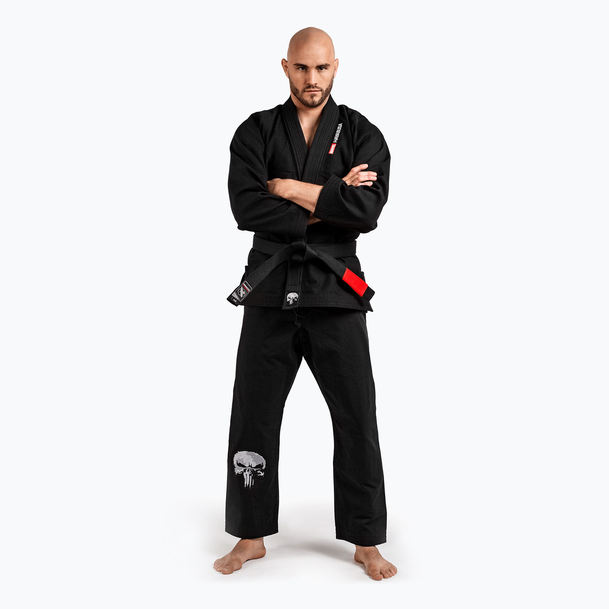 GI a brazil jiu-jitsu Hayabusa Marvel The Punisherhez fekete. Méret: A2