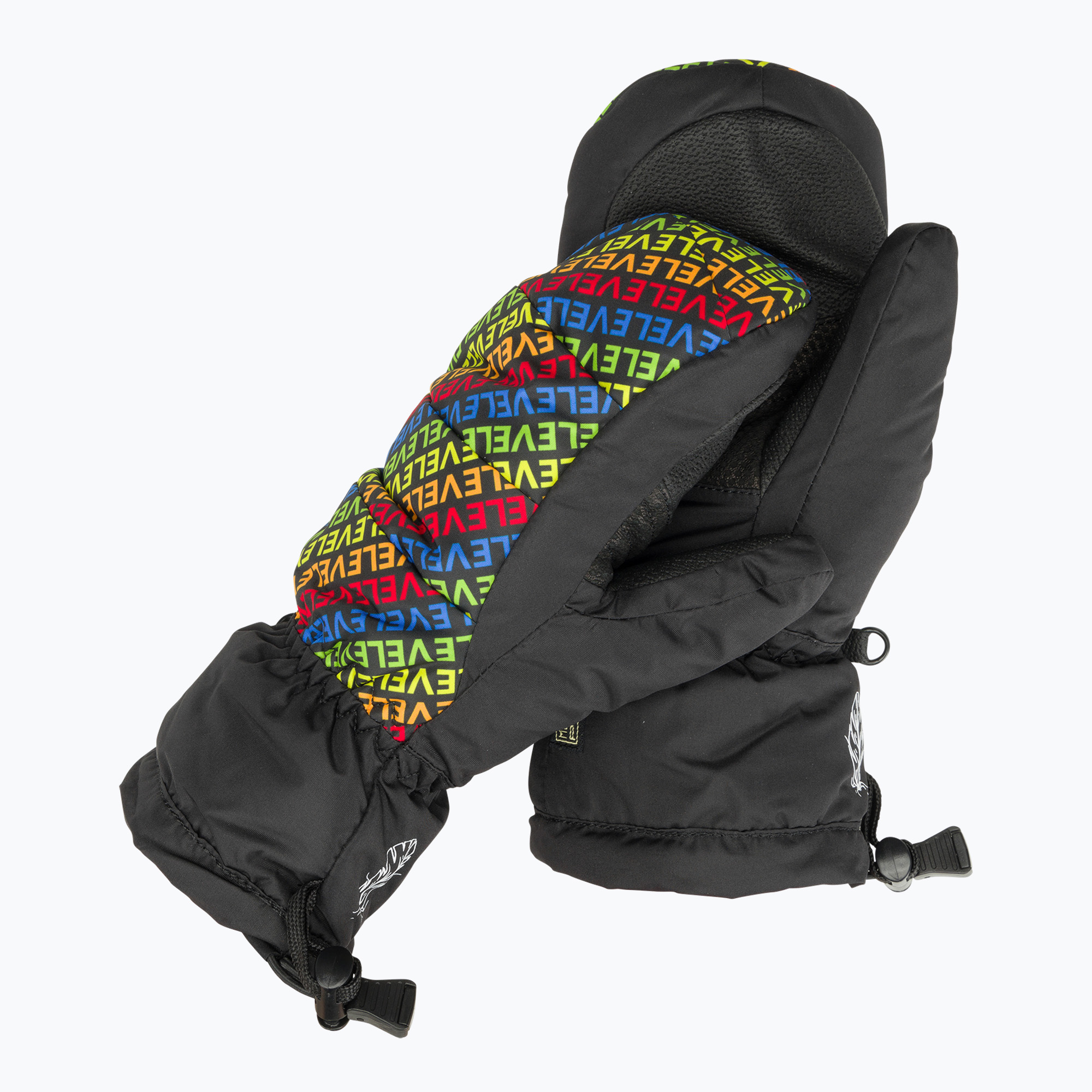 23%-kal olcsóbban.  Gyermek snowboard kesztyű Level Rainbow Down JR Mitt logos. Méret: 7/S