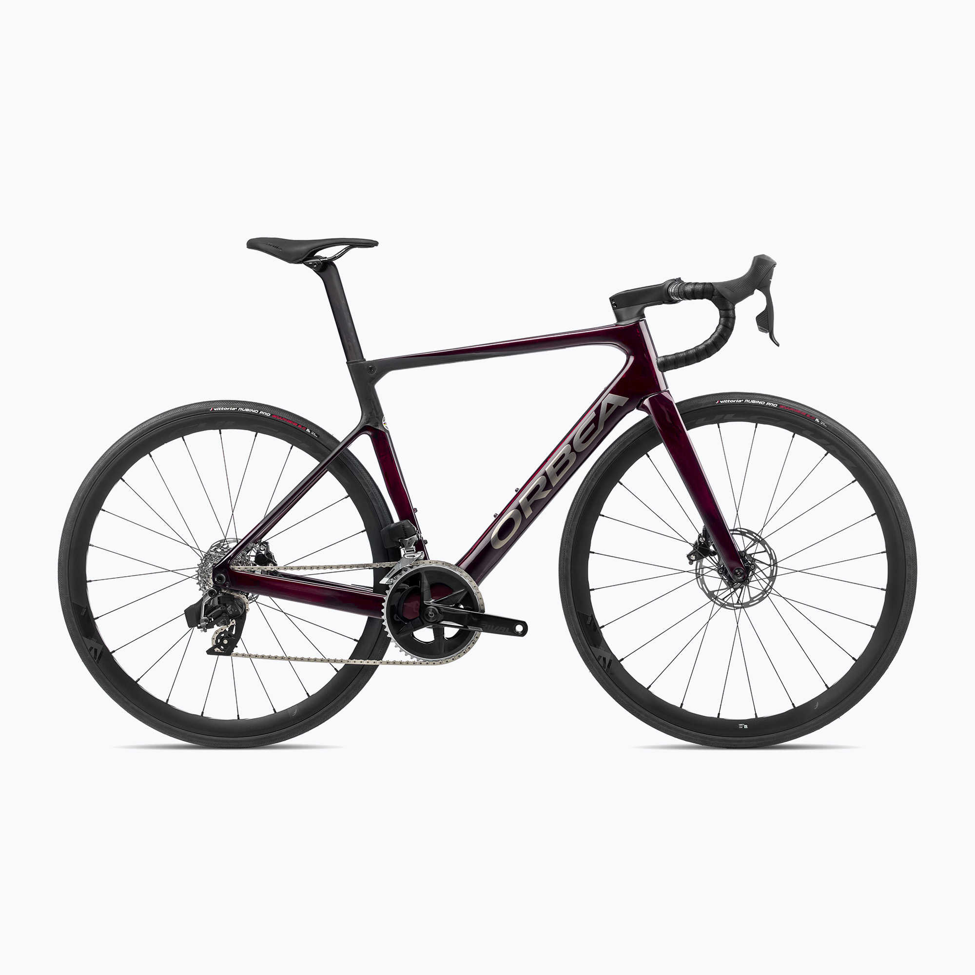 10%-kal olcsóbban.  Orbea Orca M31e LTD 2023 vörösbor/karbon nyers országúti kerékpár. Méret: 55