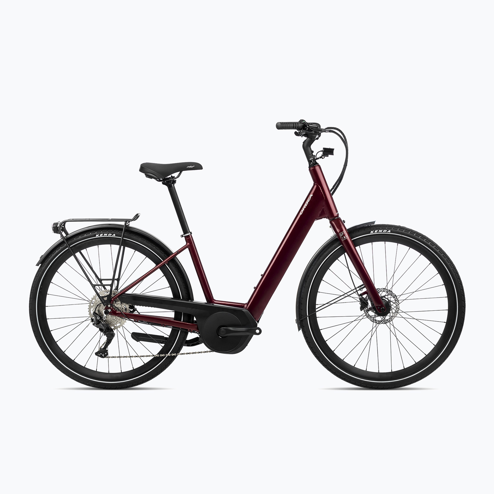 Orbea Optima E40 36V 248Wh 2023 metál sötétvörös elektromos kerékpár. Méret: M