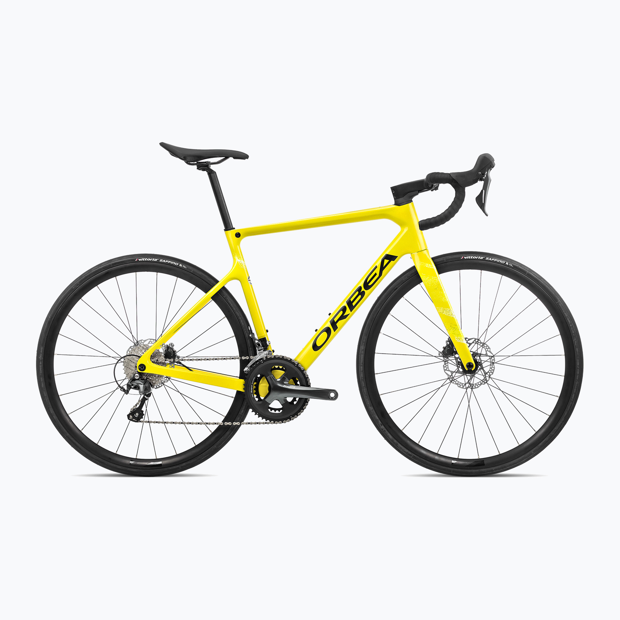 10%-kal olcsóbban.  Orbea Orca M40 2023 kénsárga/éjfekete országúti kerékpár. Méret: 55