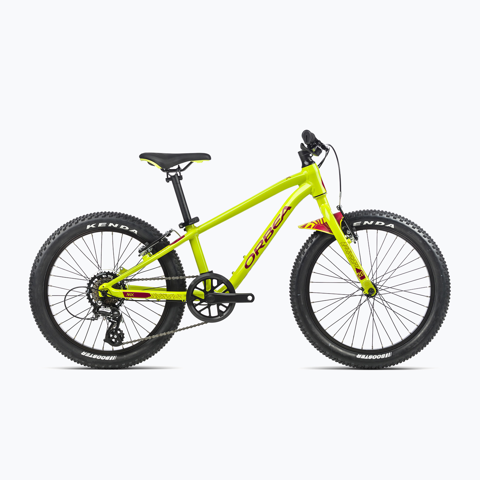 Orbea gyermek kerékpár MX 20 Dirt 2023 lime zöld/ görögdinnye piros. Méret: OS