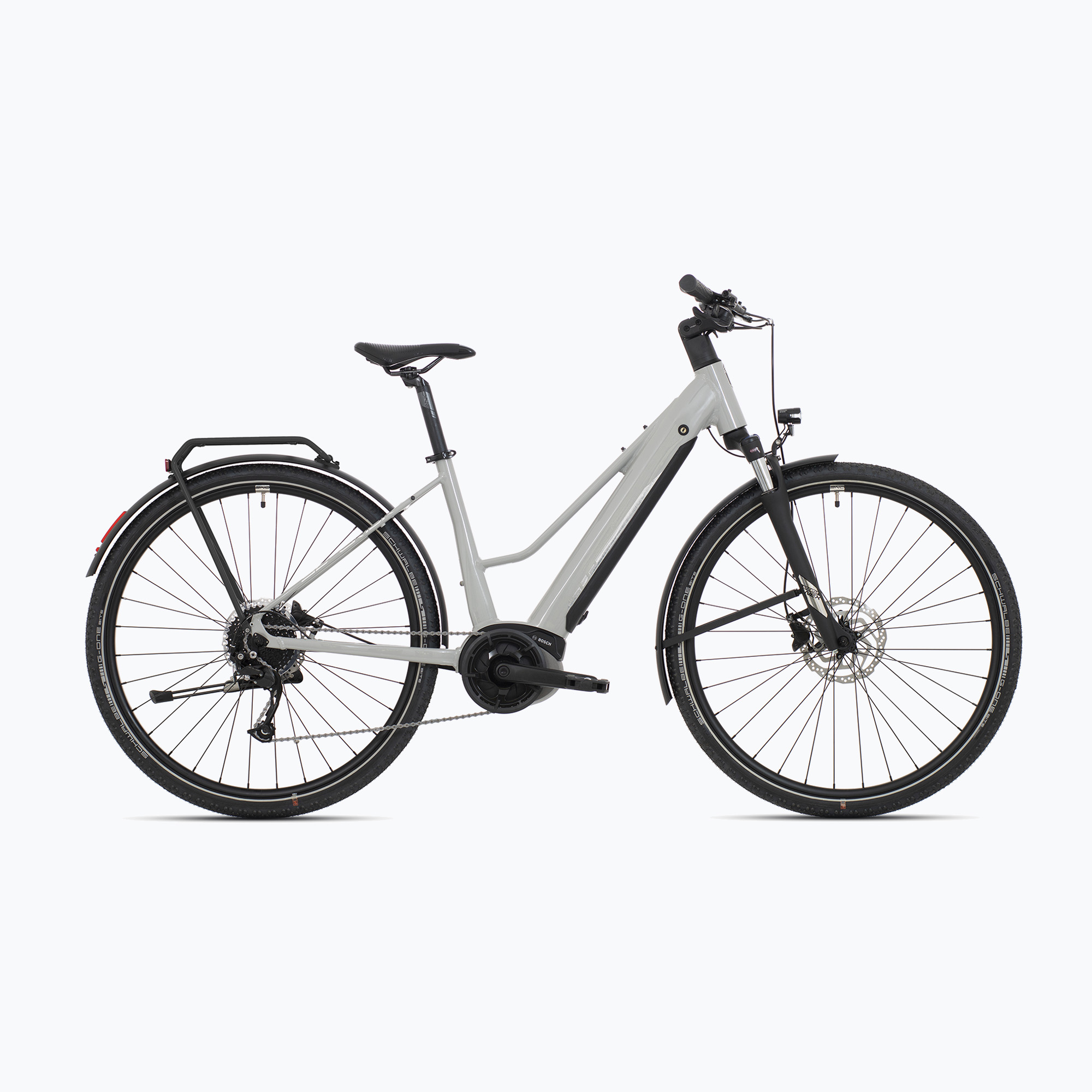 Superior eXR 6050 BL Touring 36V 13.4Ah 500Wh fényes szürke/krómozott ezüst elektromos kerékpár. Méret: 16.5" (S)
