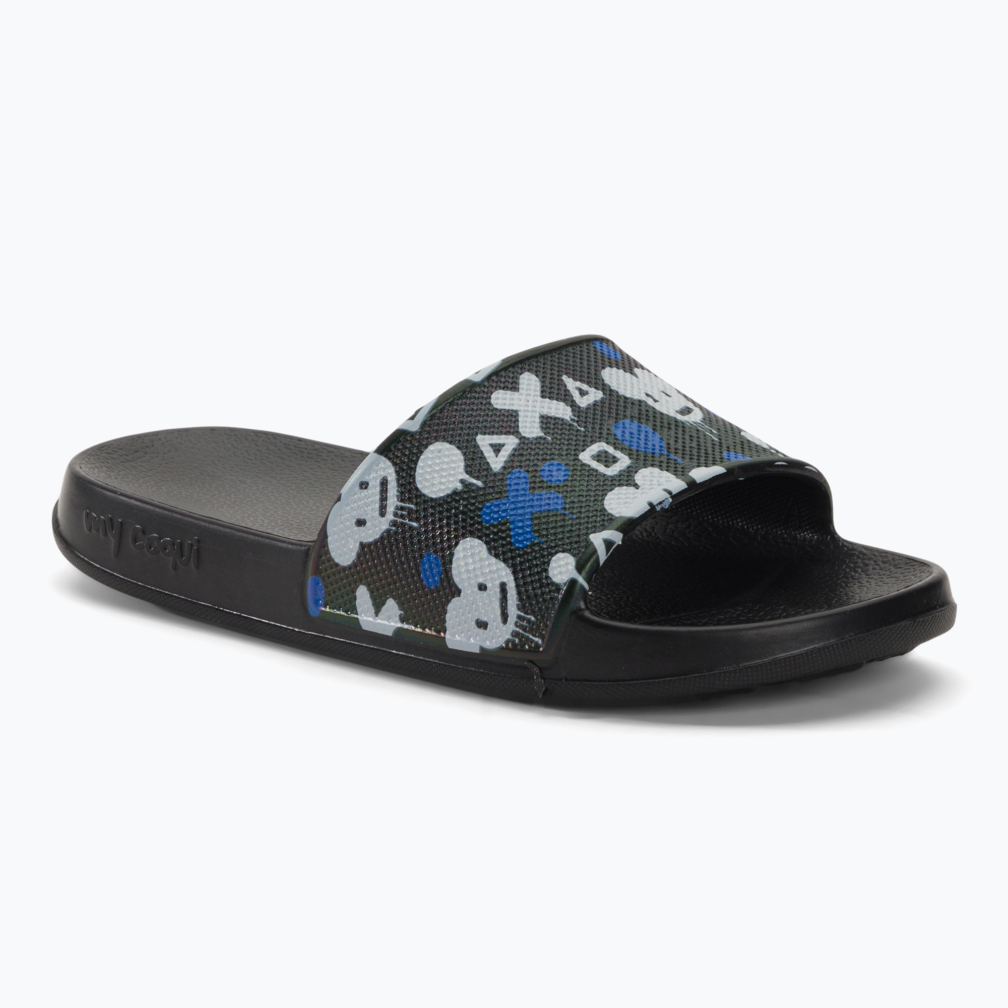 25%-kal olcsóbban.  Coqui Tora fekete/közepes szürke egér gyerek flip-flopok. Méret: 34-35 EU