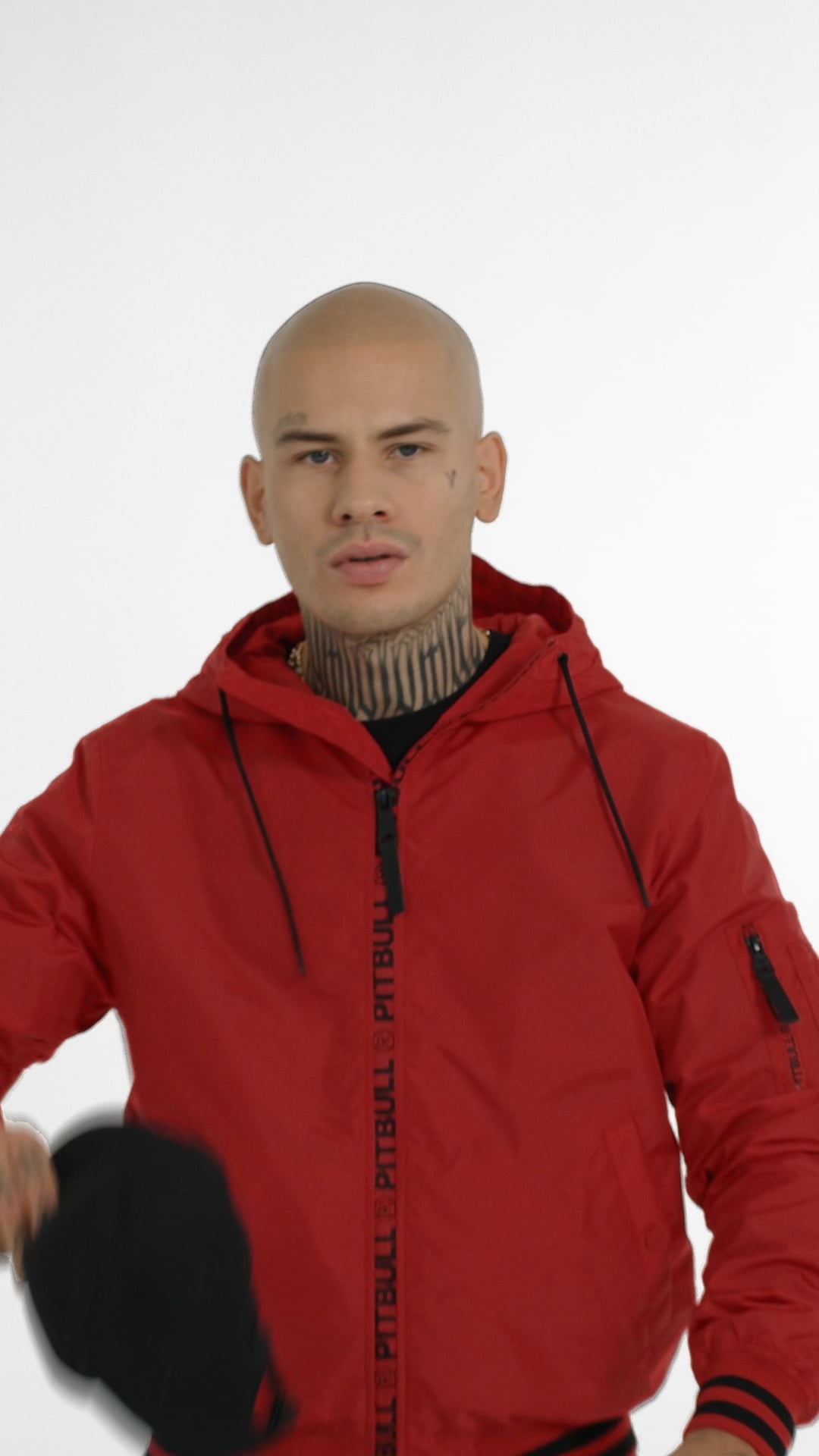 Férfi Pitbull West Coast Overpark kapucnis kabát piros