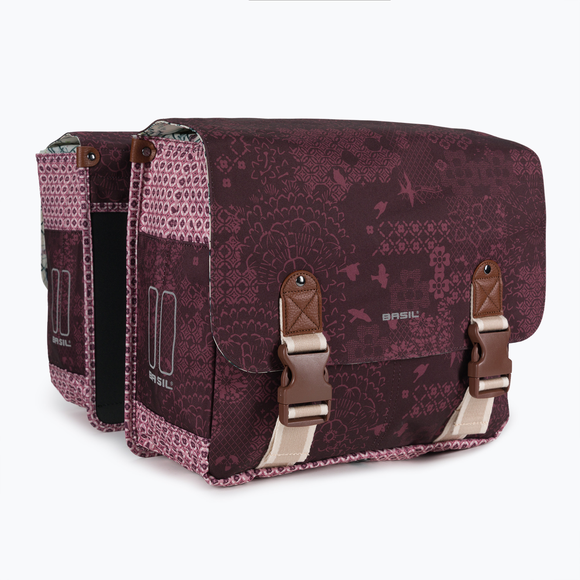 Kerékpár csomagtartók Basil Boheme Double Bag piros B-18012. Méret: 35 l