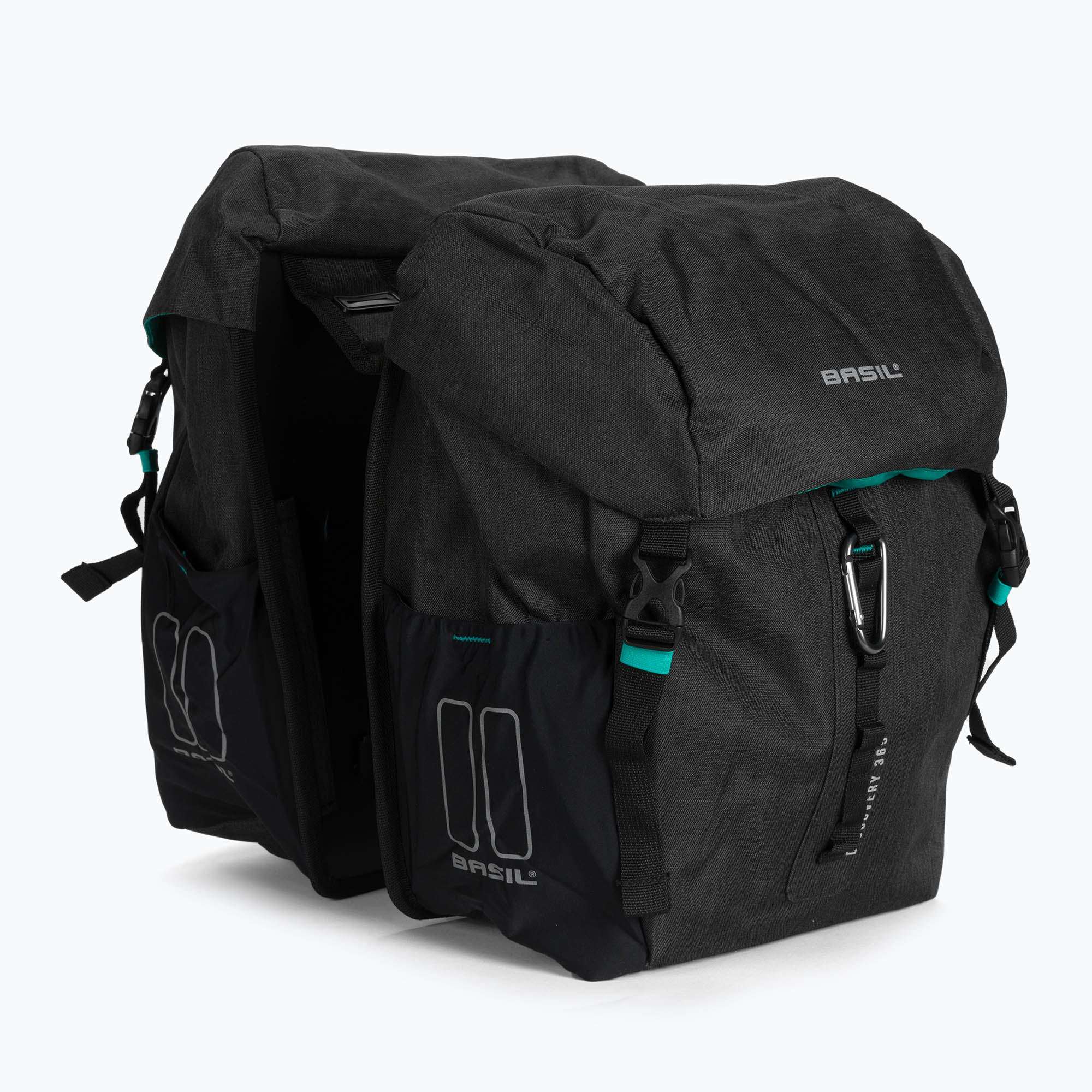 15%-kal olcsóbban.  Basil Discovery 365D Double Bag kerékpár csomagtartó fekete B-18042. Méret: 18 l