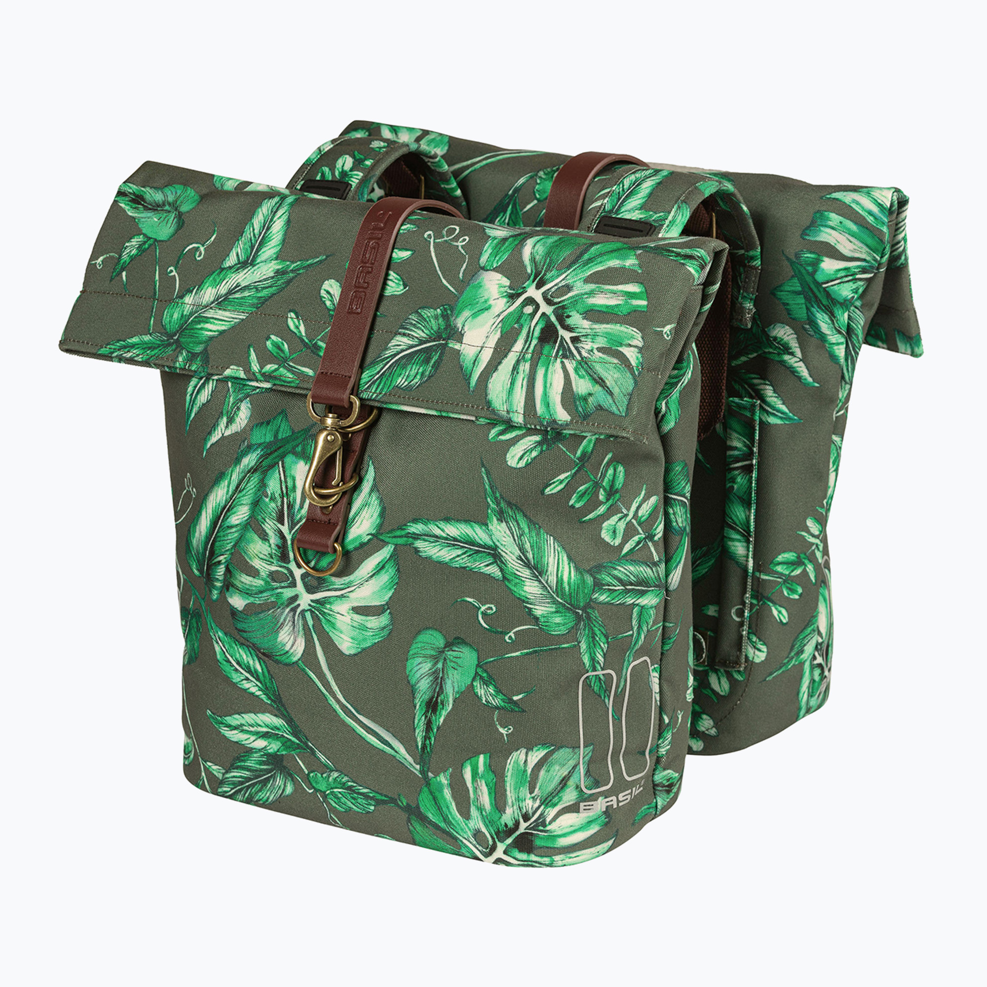 Csomagtartók Basil Ever-Green Double Bicycle Bag 32 l thyme green. Méret: 32 L
