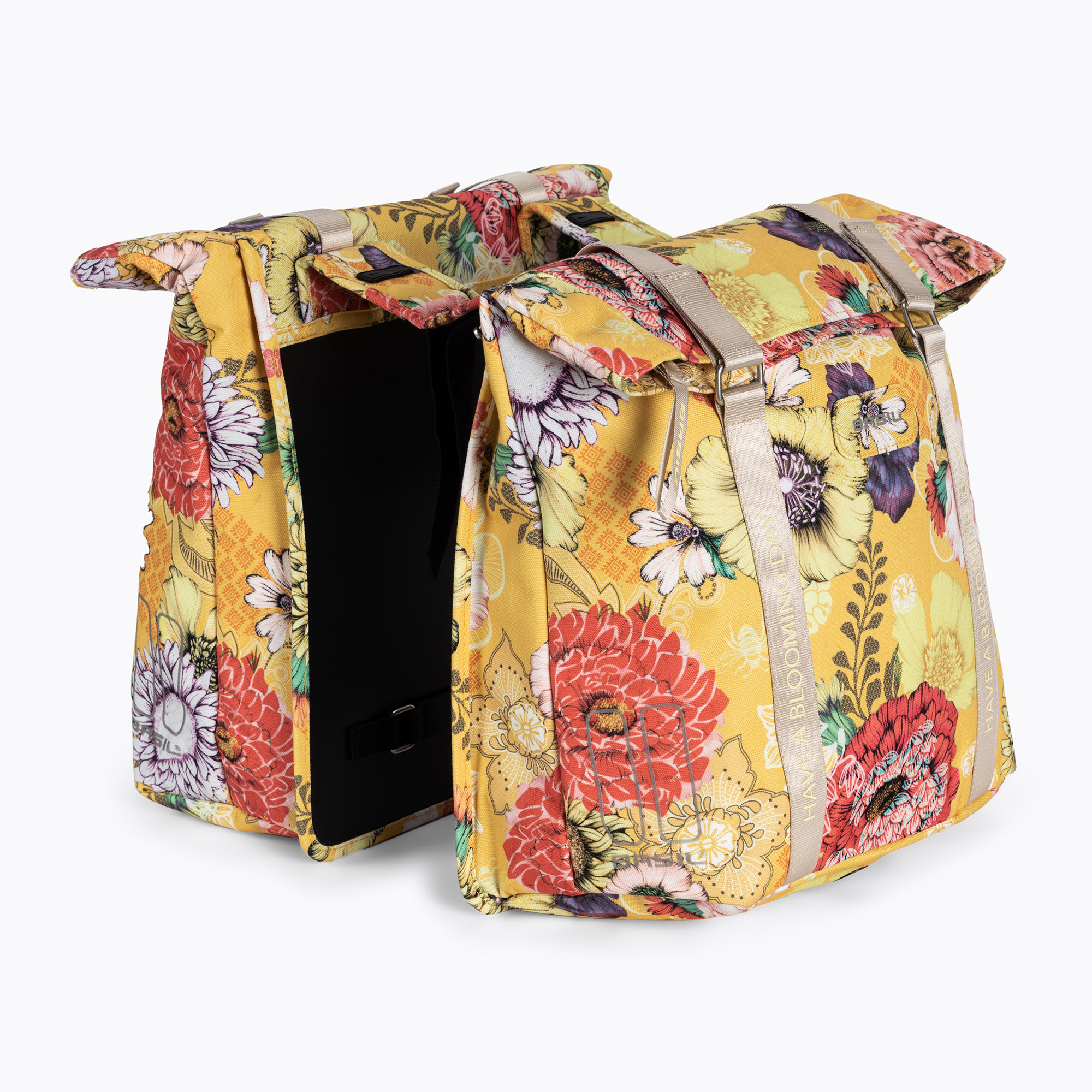 15%-kal olcsóbban.  Kerékpár csomagtartó Basil Bloom Field sárga B-18155. Méret: 28-35 l