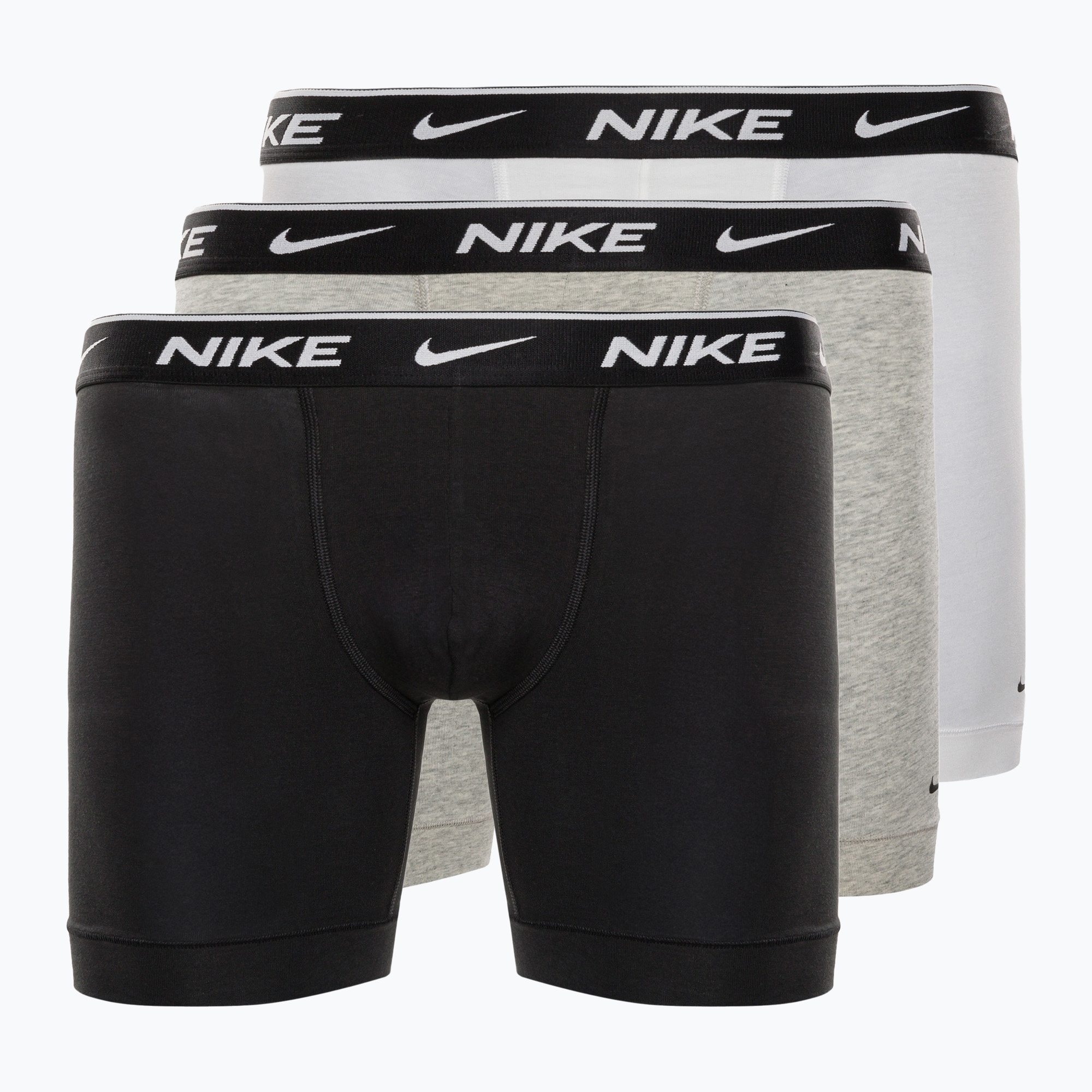 25%-kal olcsóbban.  Férfi Nike Everyday Cotton Stretch Boxer Brief 3Pk MP1 fehér/szürke heather / fekete
