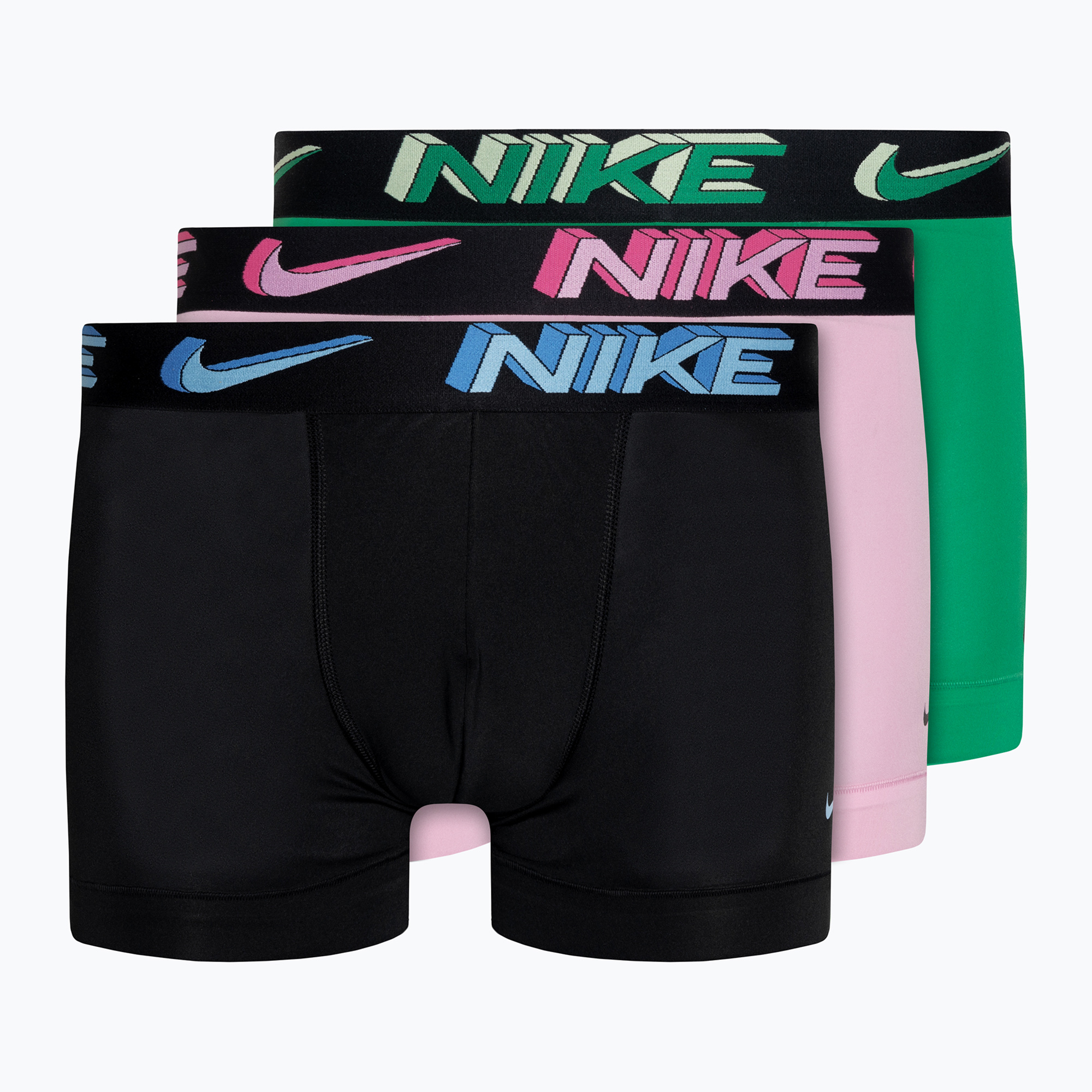 15%-kal olcsóbban.  Férfi boxeralsó Nike Dri-Fit Essential Micro Trunk 3 pár stadium green/pink rise/black 3d