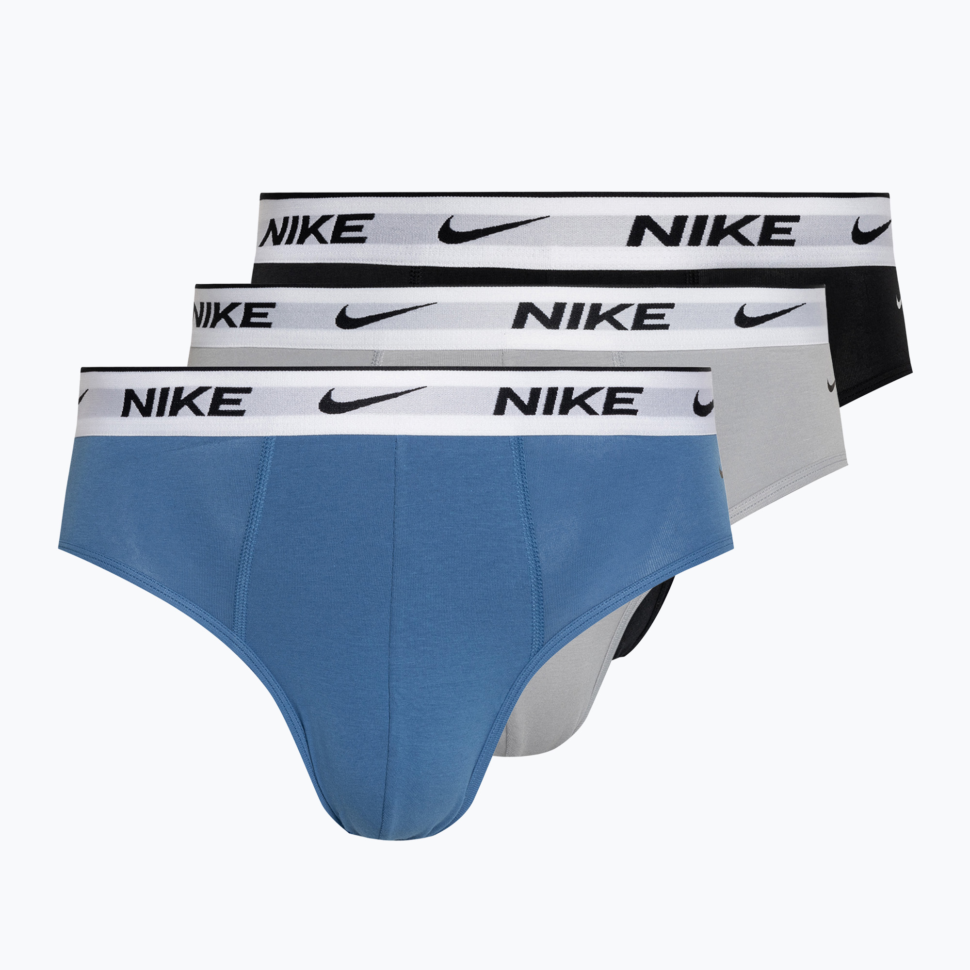 15%-kal olcsóbban.  férfi alsónadrág Nike Everyday Cotton Stretch Brief 3 pár star blue/wolf grey/black white