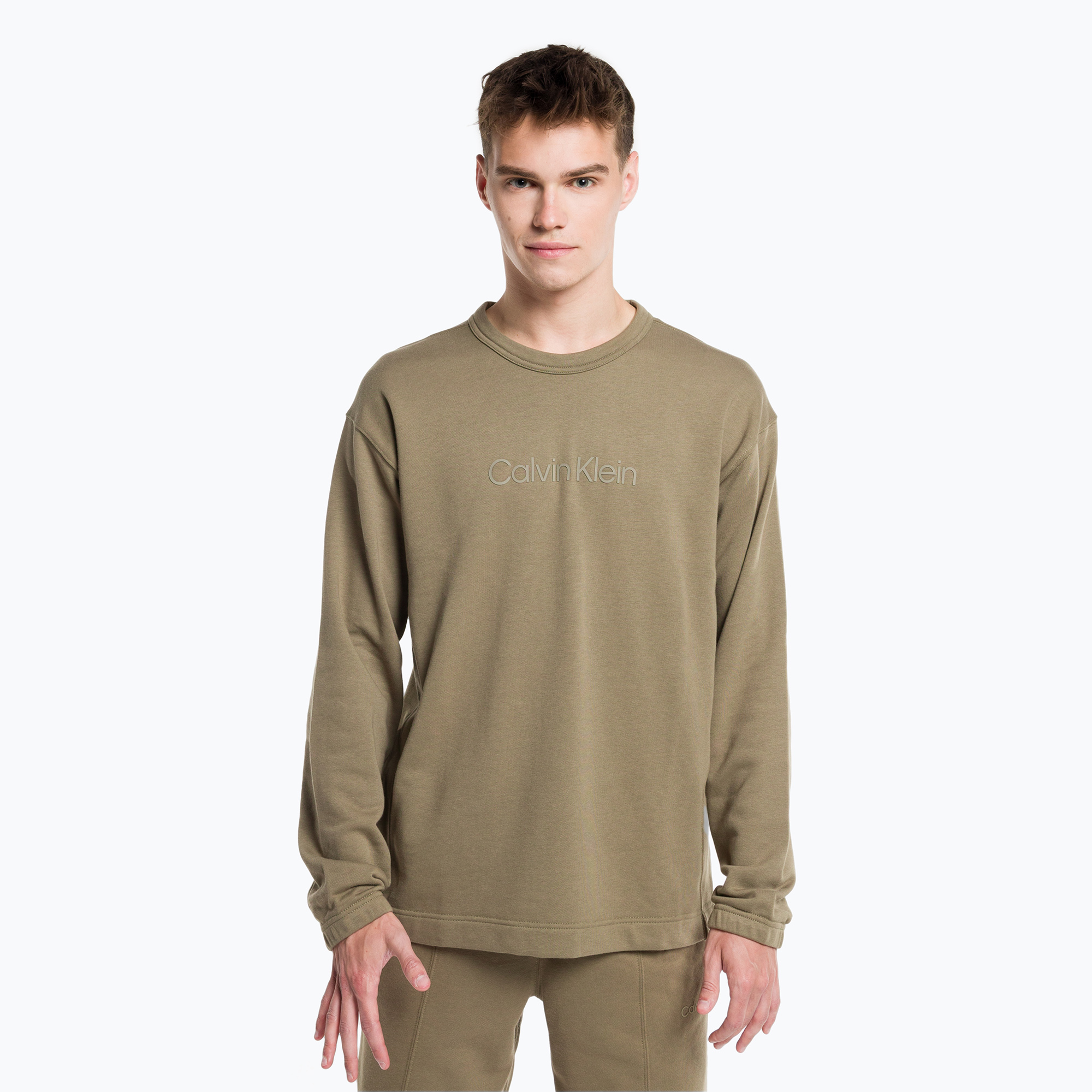 45%-kal olcsóbban.  Férfi Calvin Klein pulóver 8HU szürke olívazöld pulóver. Méret: M