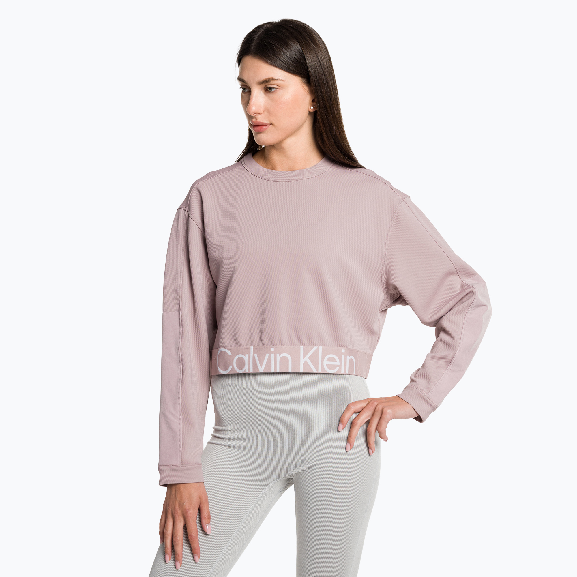 45%-kal olcsóbban.  Női Calvin Klein pulóver pulóver szürke rózsa. Méret: XL