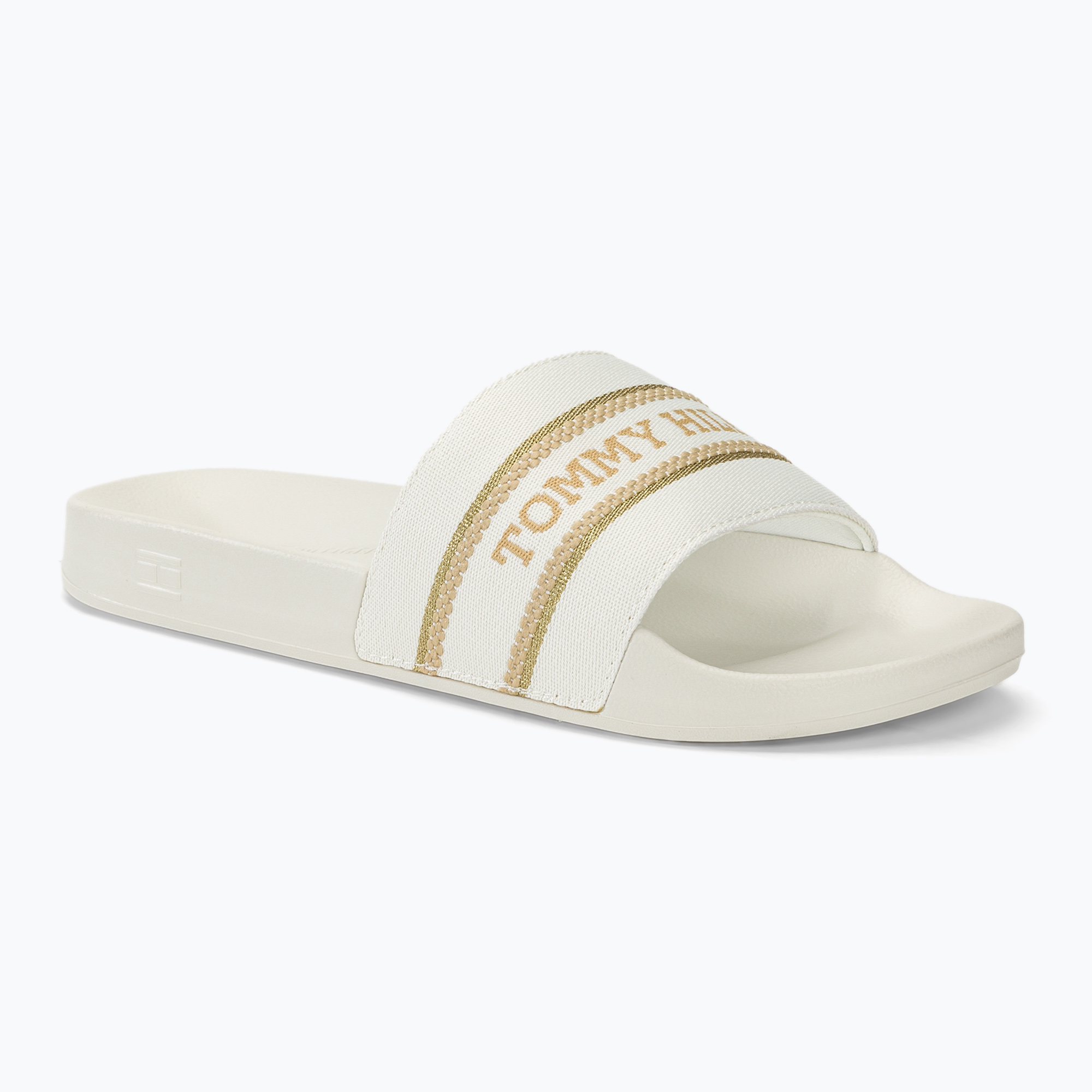 15%-kal olcsóbban.  Tommy Hilfiger női flip-flopok Poolslide With Webbing ecru színű szalaggal