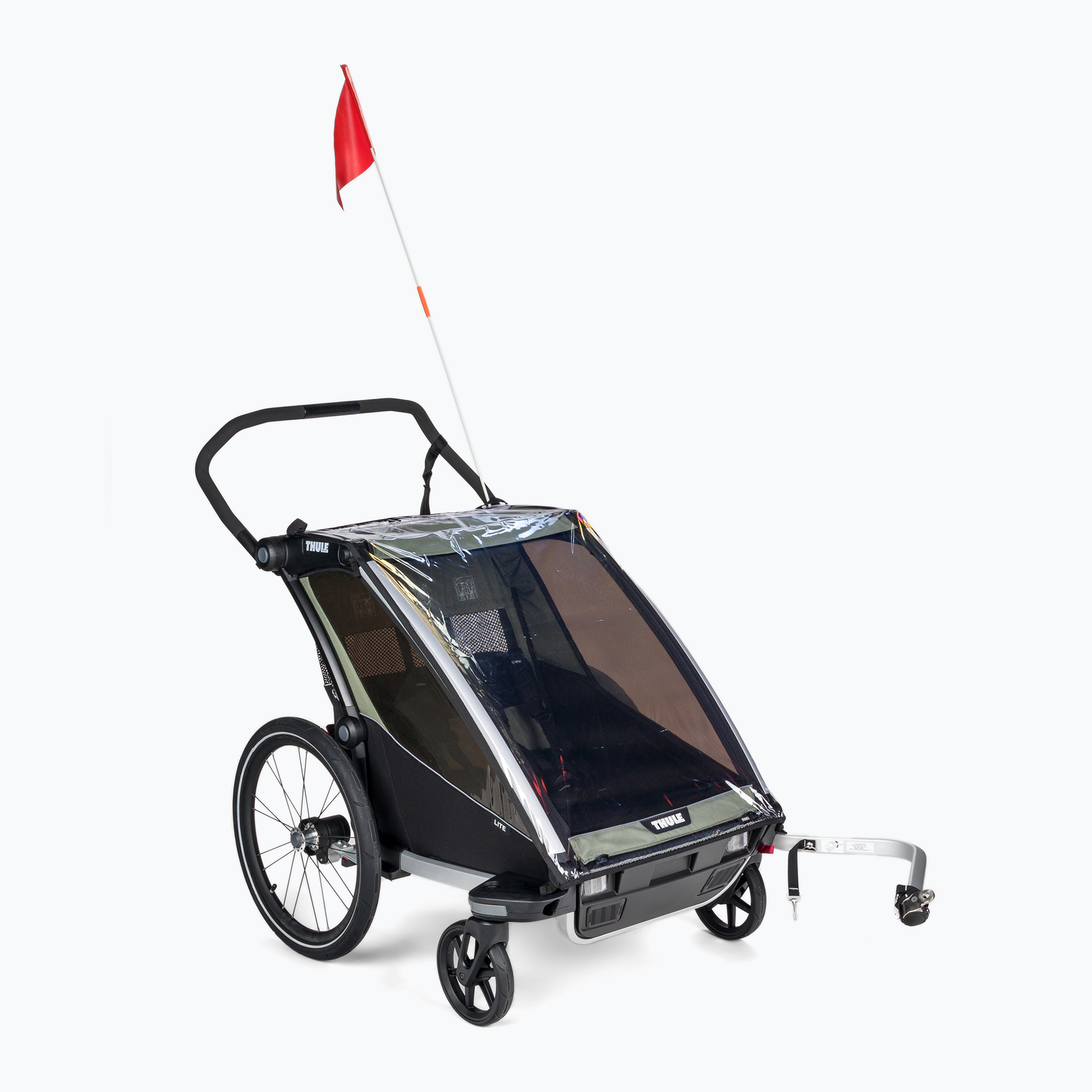 14%-kal olcsóbban.  Thule Chariot Lite dupla kerékpár utánfutó zöld 10203022. Méret: OS