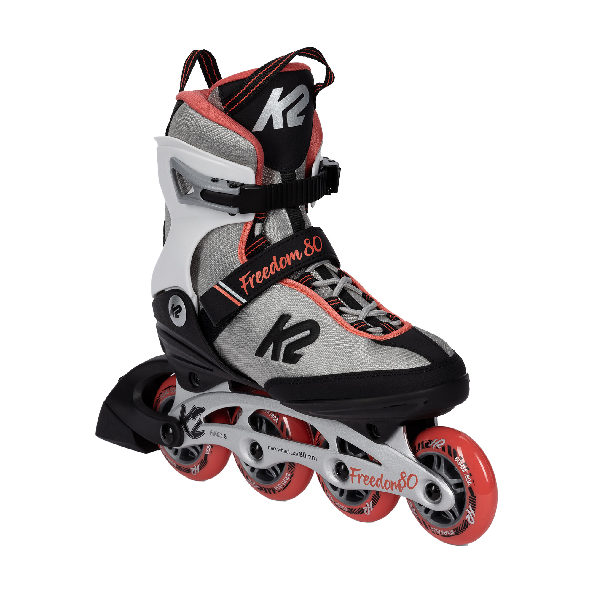 30%-kal olcsóbban.  Női korcsolya K2 Freedom Alu 80 W ezüst 30E0342. Méret: 40 EU