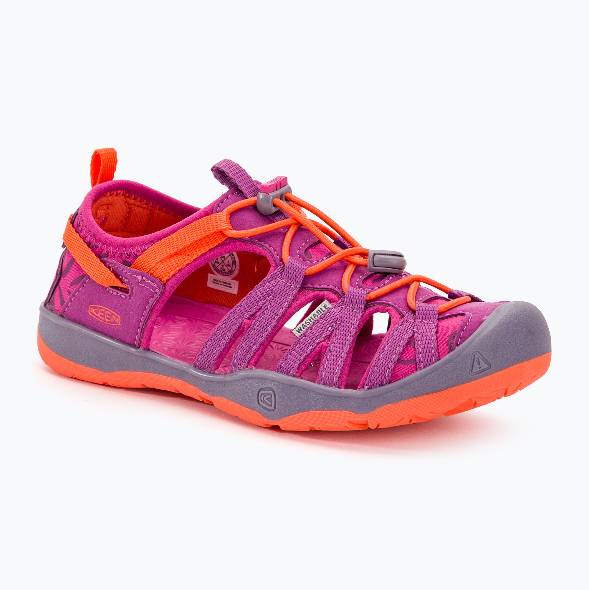20%-kal olcsóbban.  KEEN Moxie lila bor/nasturtium gyermek túraszandál. Méret: 38 EU