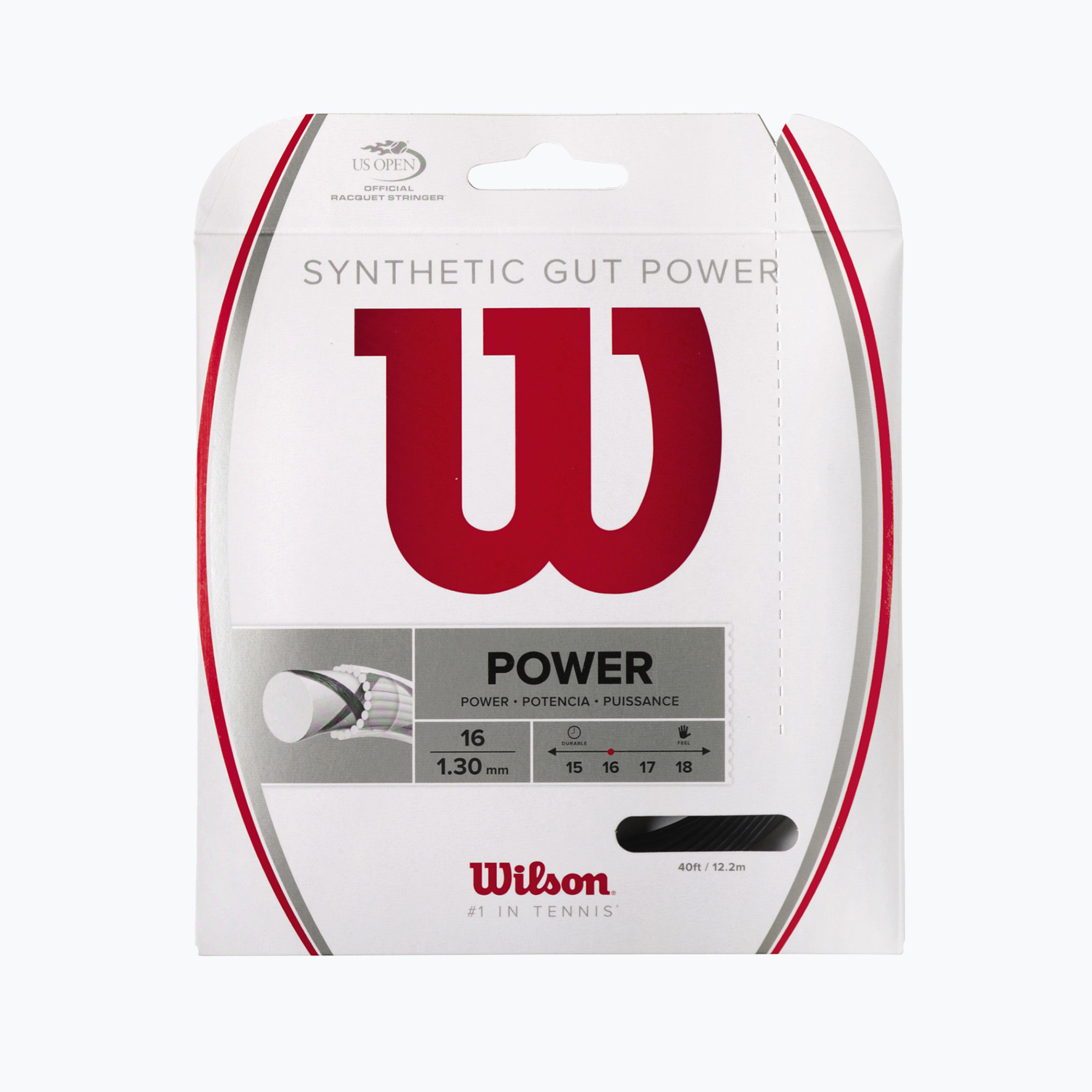 28%-kal olcsóbban.  Wilson Synthetic Gut Power 16 Tenisz húr Fekete WRZ945200. Méret: 1.30 mm