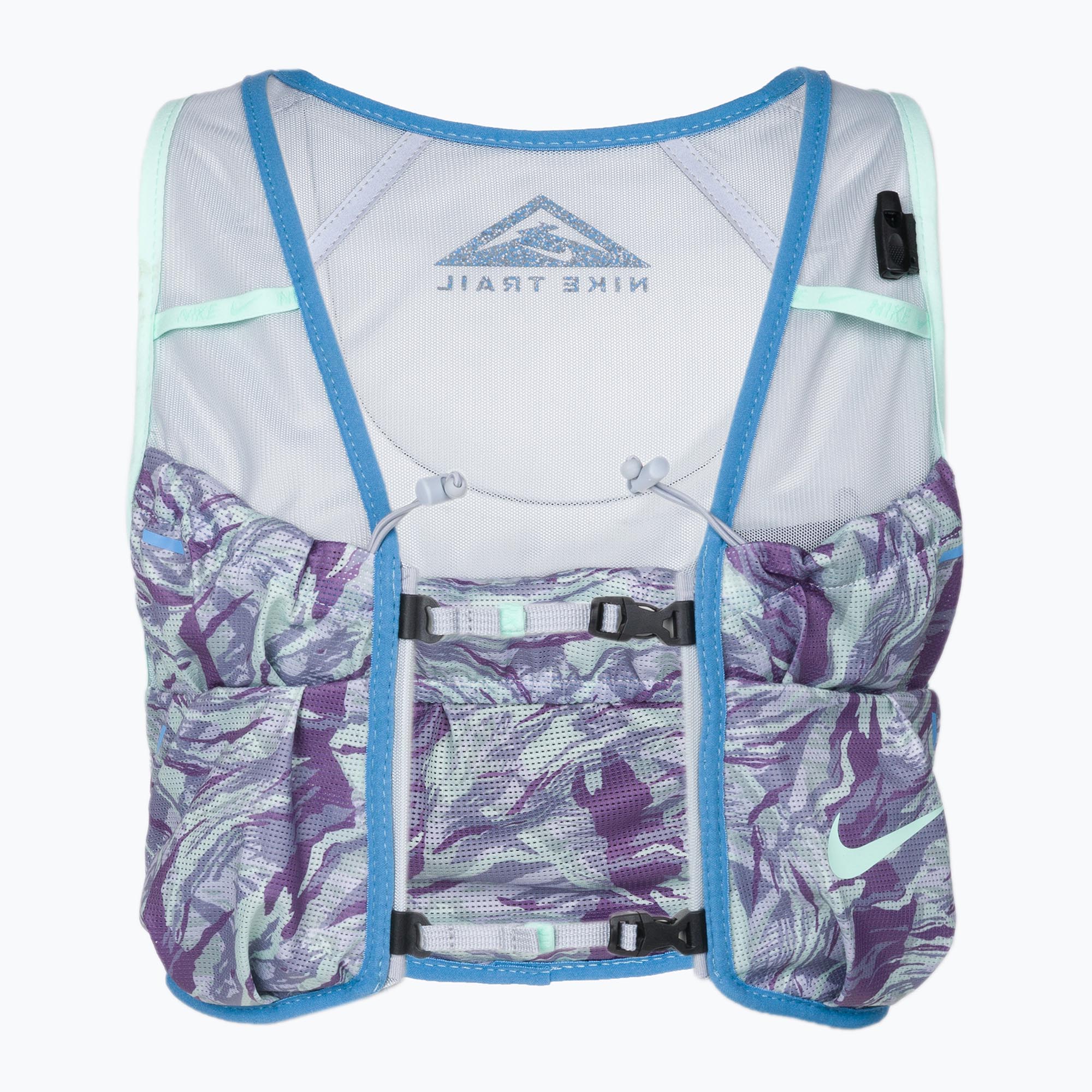 24%-kal olcsóbban.  Nike Trail Vest 2.0 Nyomtatott szürke-lila futómellény N1003451-016