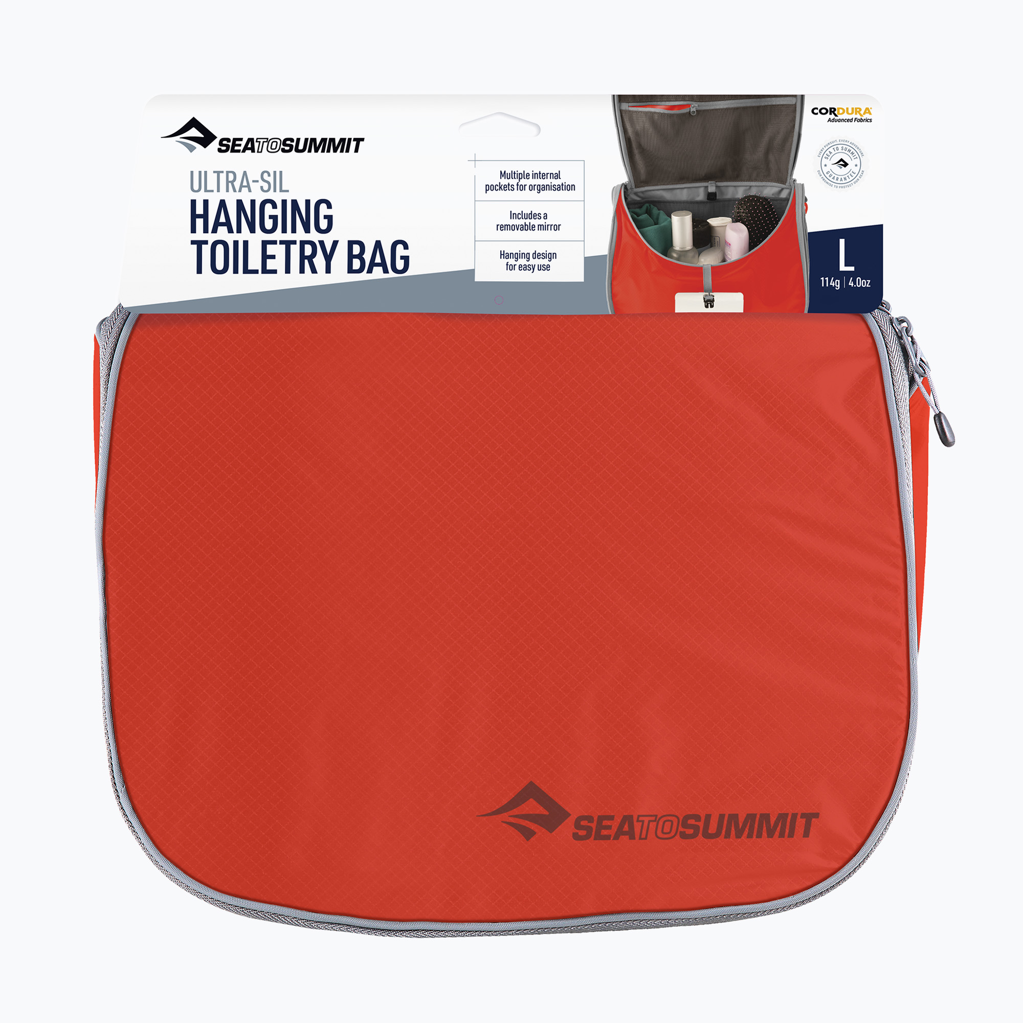 15%-kal olcsóbban.  túrázó piperetáska Sea to Summit Ultra-Sil Hanging Toiletry Bag spicy orange. Méret: OS