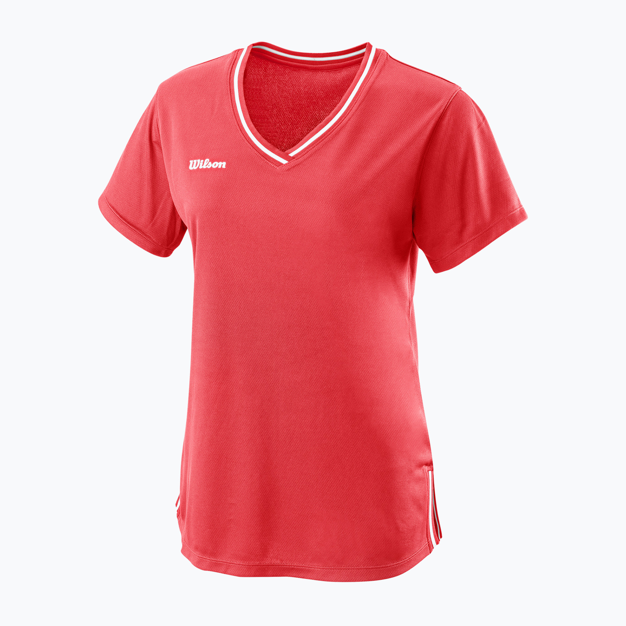 21%-kal olcsóbban.  Női teniszpóló Wilson Team II V-nyakú narancssárga WRA795309. Méret: XS