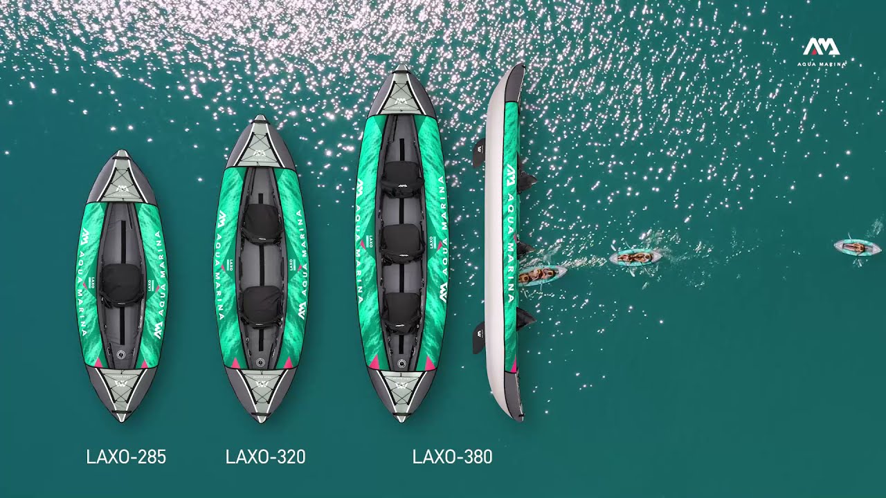 Aqua Marina Laxo rekreációs kajak 12'6" zöld 3 személyes felfújható kajak