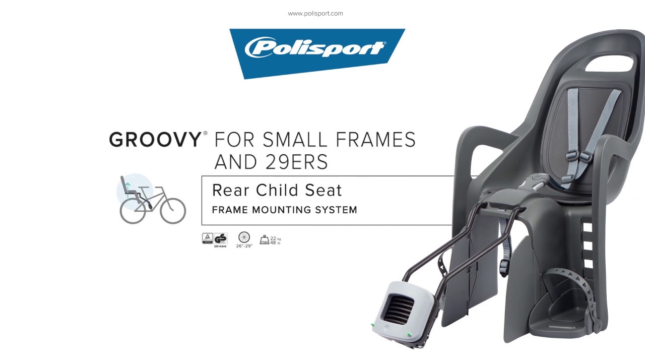 Polisport Groovy Maxi FF 29 fekete/szürke FO hátsó vázas kerékpárülés 8406000011
