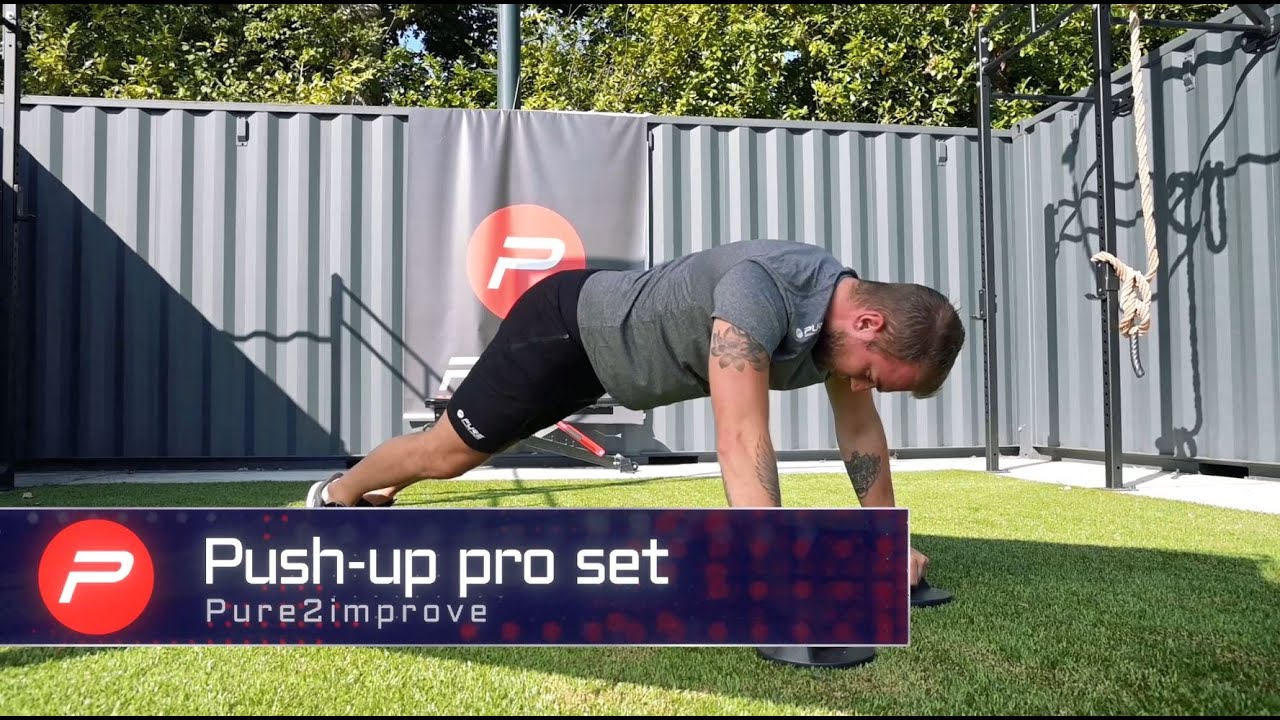Pure2Improve Push-up Pro Set push-up fogantyúk piros/fekete P2I202160